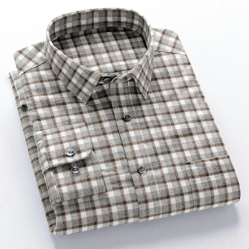 Camisa de franela para hombre con corte ajustado premium 6