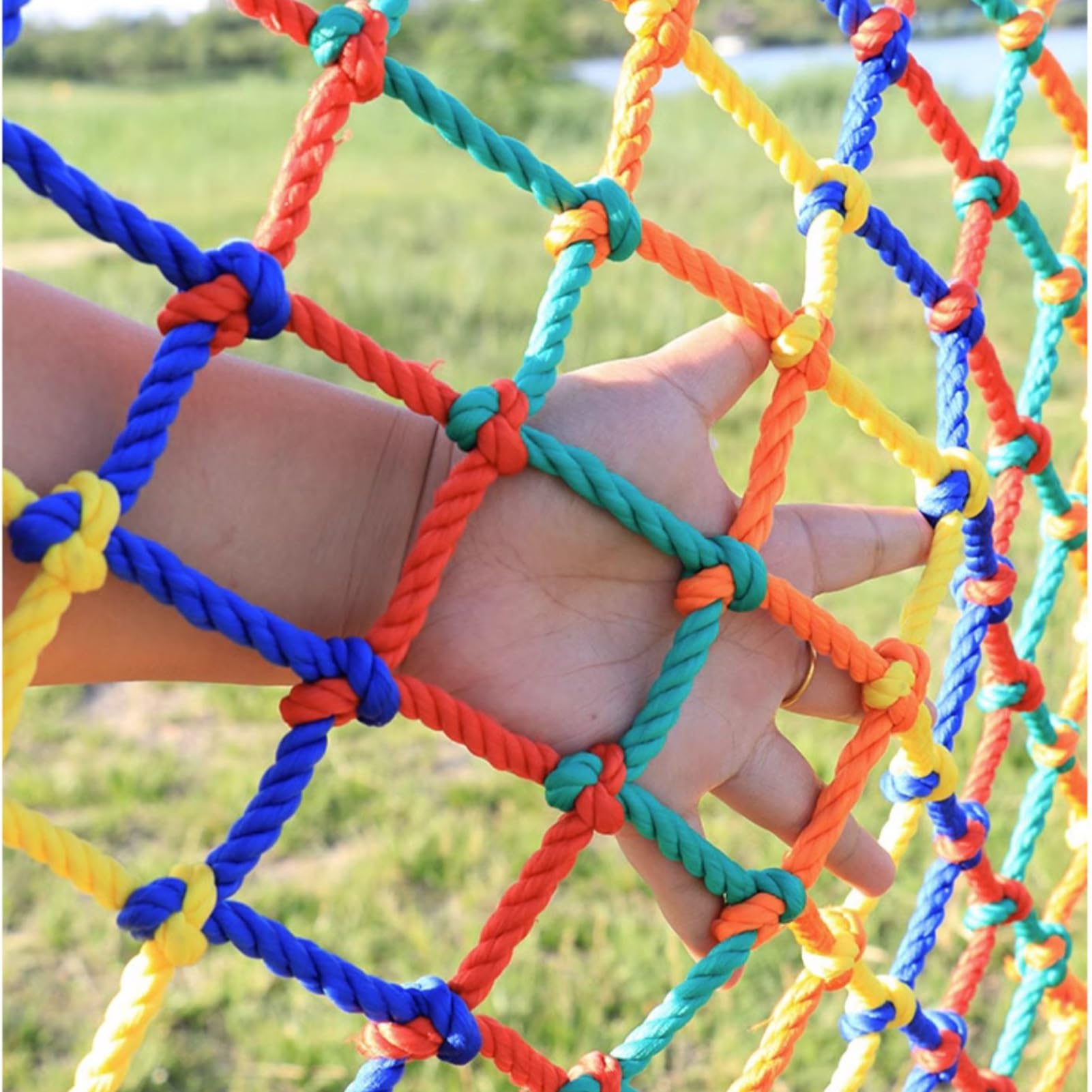 Red de seguridad para niños y bebés, red de seguridad duradera para escaleras y balcón, protección de jardín (5 x 5 m), barrera de seguridad infantil para uso doméstico y exterior