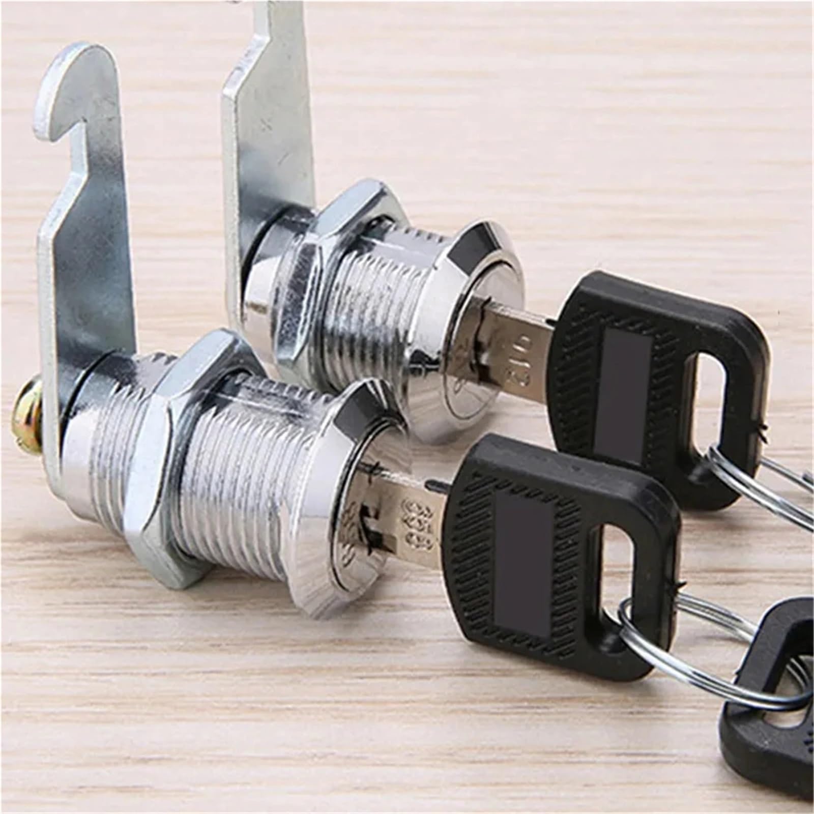 Cerradura de leva con llaves, cilindro de metal, 16 mm, 20 mm, 25 mm, 30 mm, 1 unidad (C-20 mm fijo)