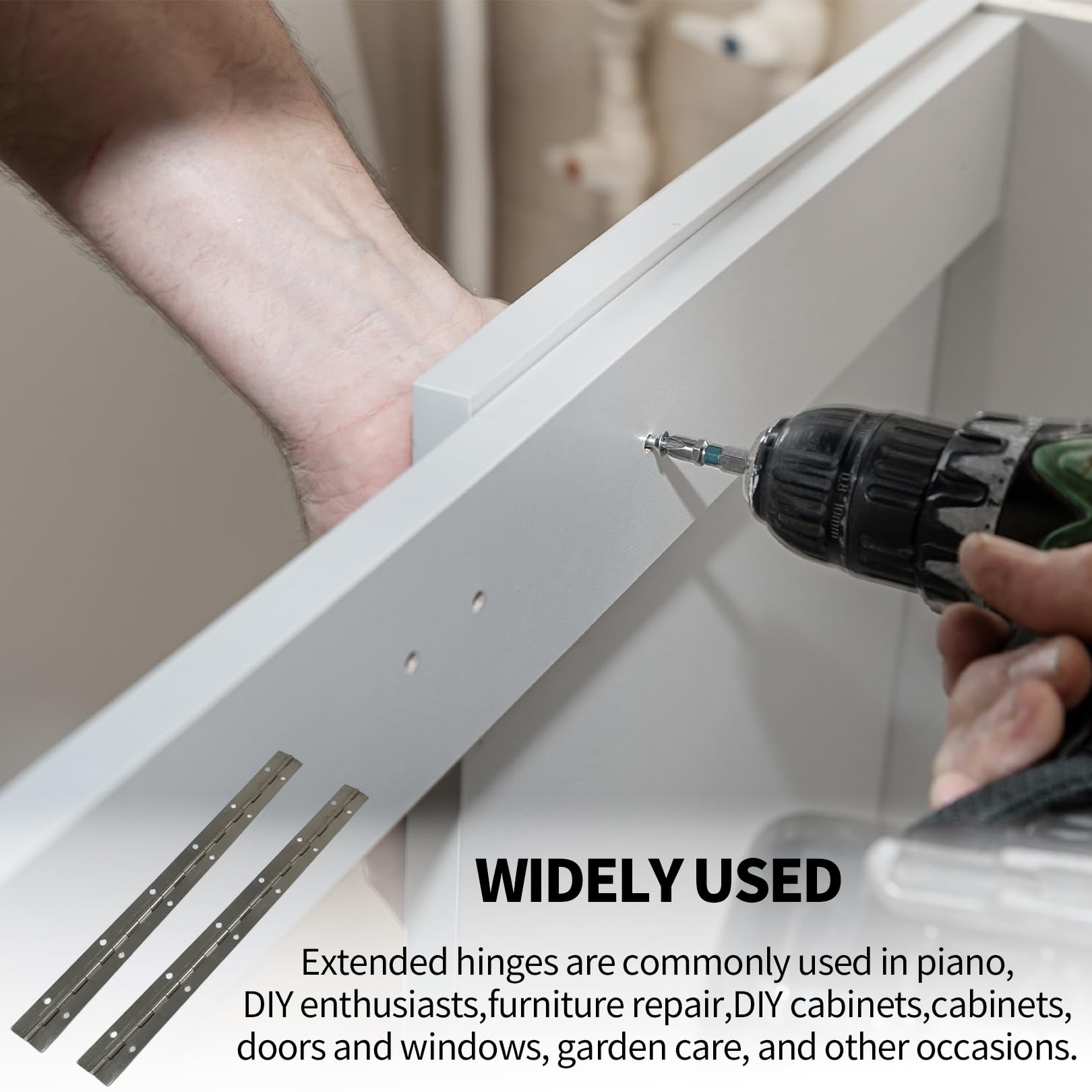 Thinp Klavierscharniere 20cm Edelstahl - 2 Stück Mit Schrauben Für Möbel & Boote