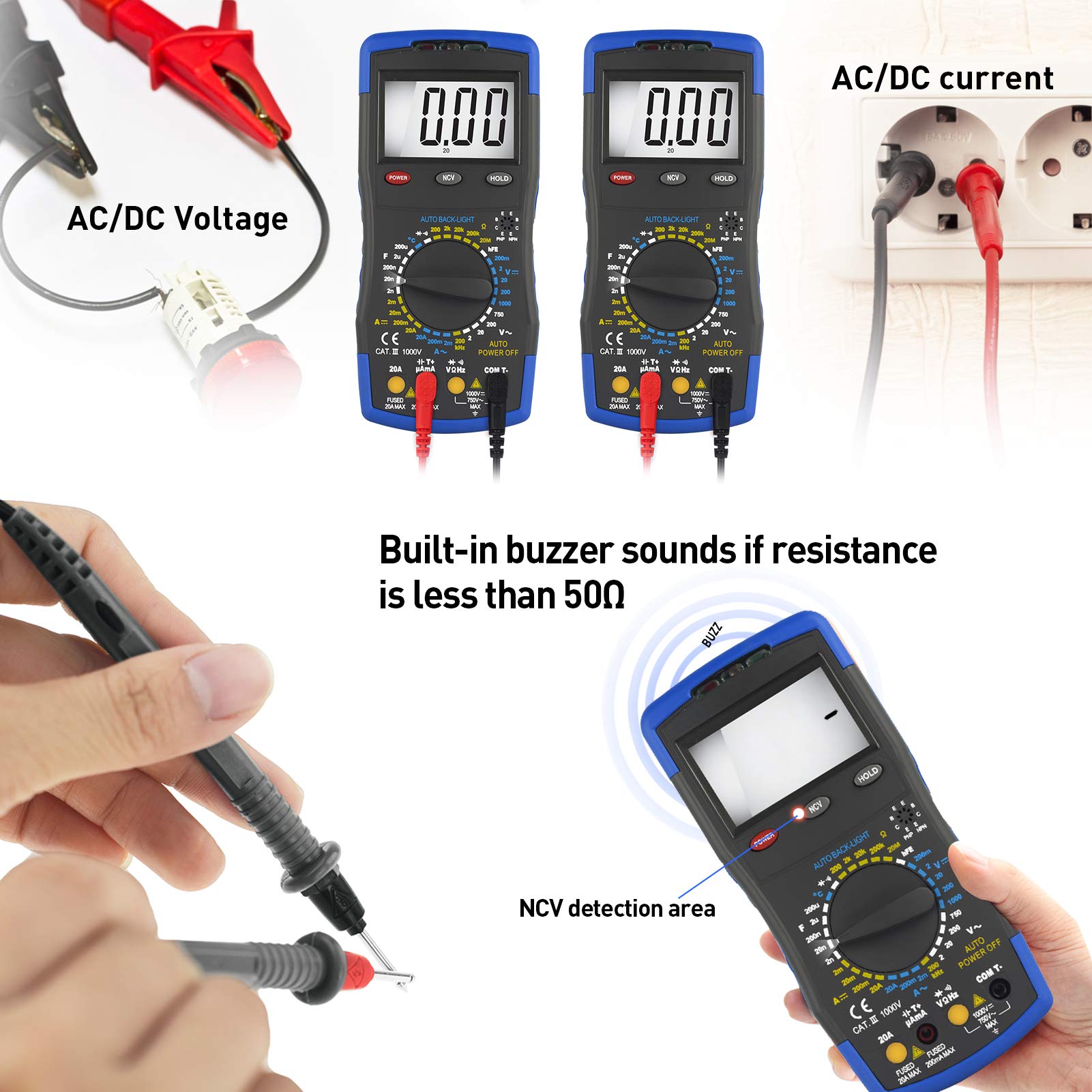 Buy ANNMETER AN770B Digital Multimeter AC/DC Voltmeter, AC/DC