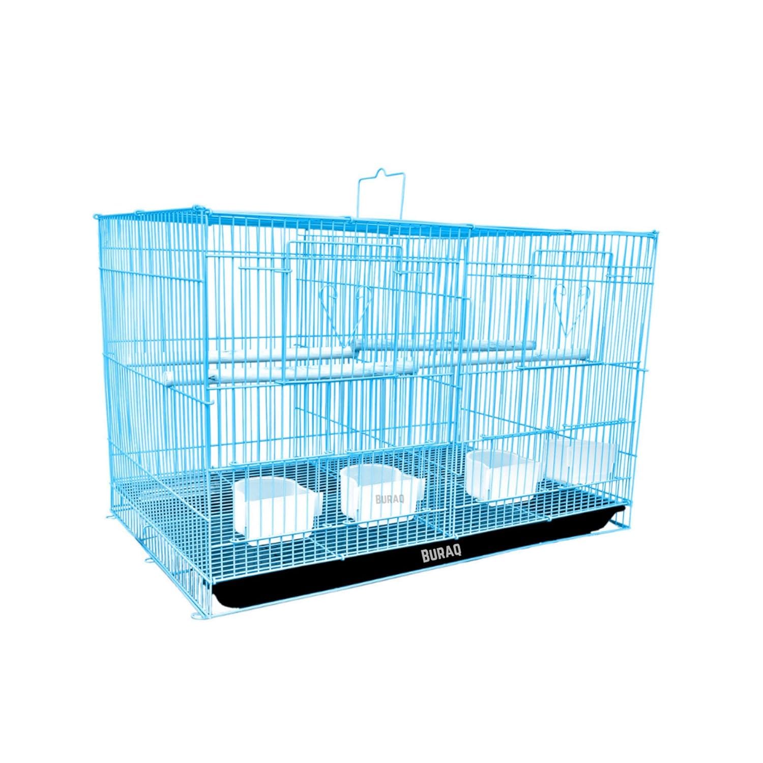 BURAQ Iron Pets 2 Ft Partition Bird Cage Best For Love Bird Cages Parrot, Parakeet, Budgies, Cockatiel Cage, Large Bird Cage (Size: 23.5" Long, 16.5" Wide And 16" Height) (2 Ft, Multi-Color) (B0D35TDT99) Amazon Price History, Amazon Price Tracker