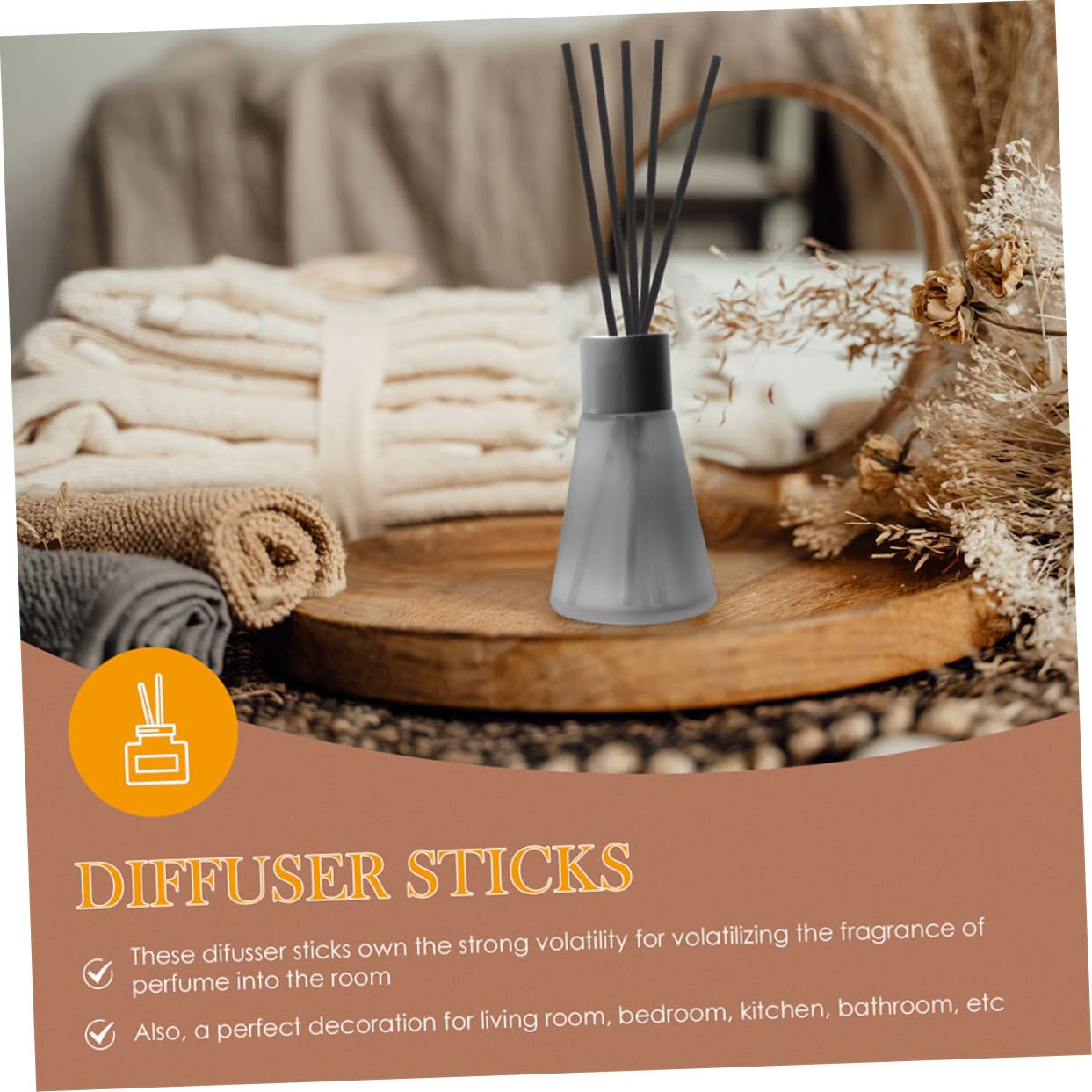 Levemolo 300pcs Diffuser Sticks Sticks for Fire for Spa Meditation and Home High Oil Absorption