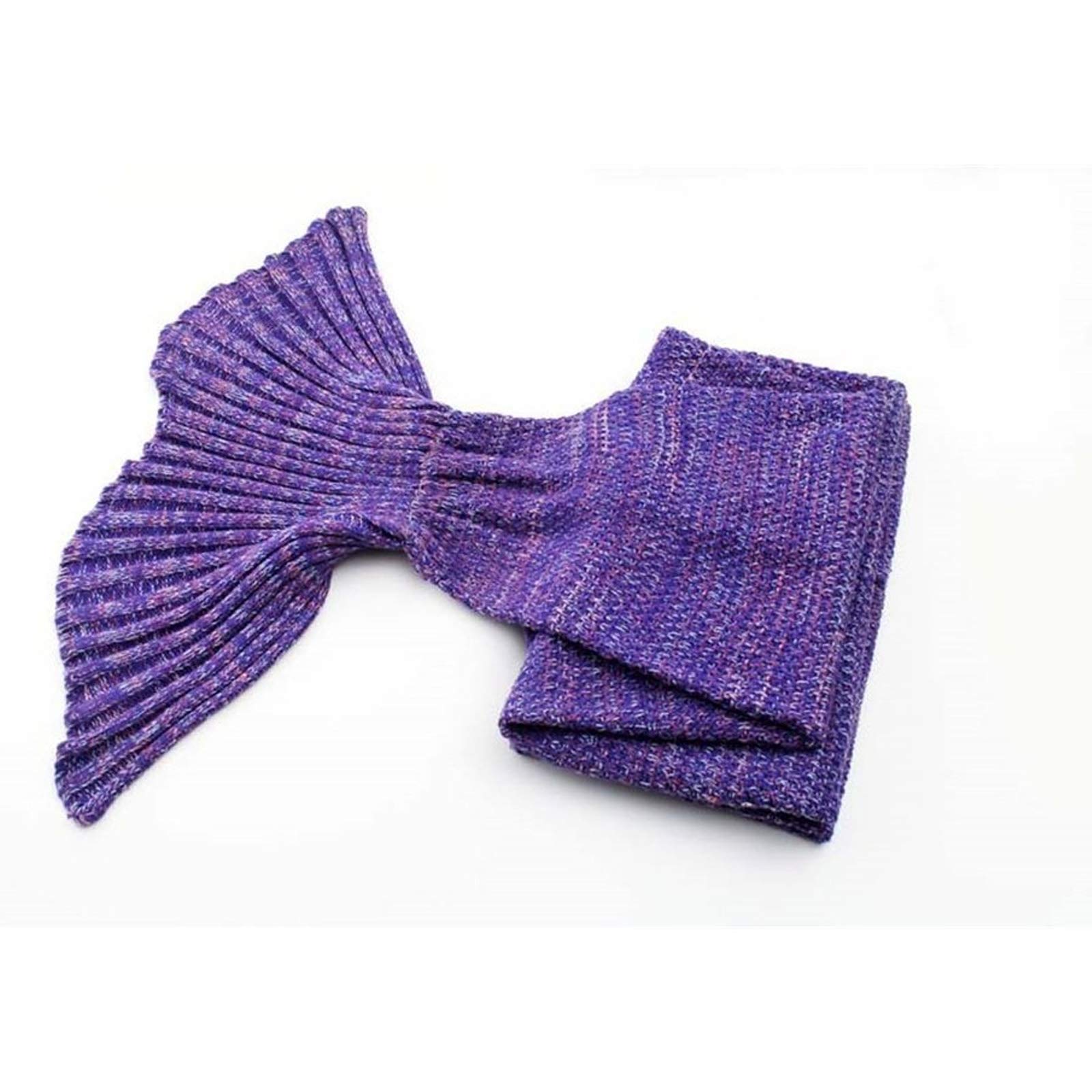 BWBG Mermaid Tail Blanket purple, Knitted Blankets Super Soft And Warm Winter Mermaid Blanket Adult Mermaid Tail Blanket Kids Mermaid Tail Blanket For Girls-180x90cm