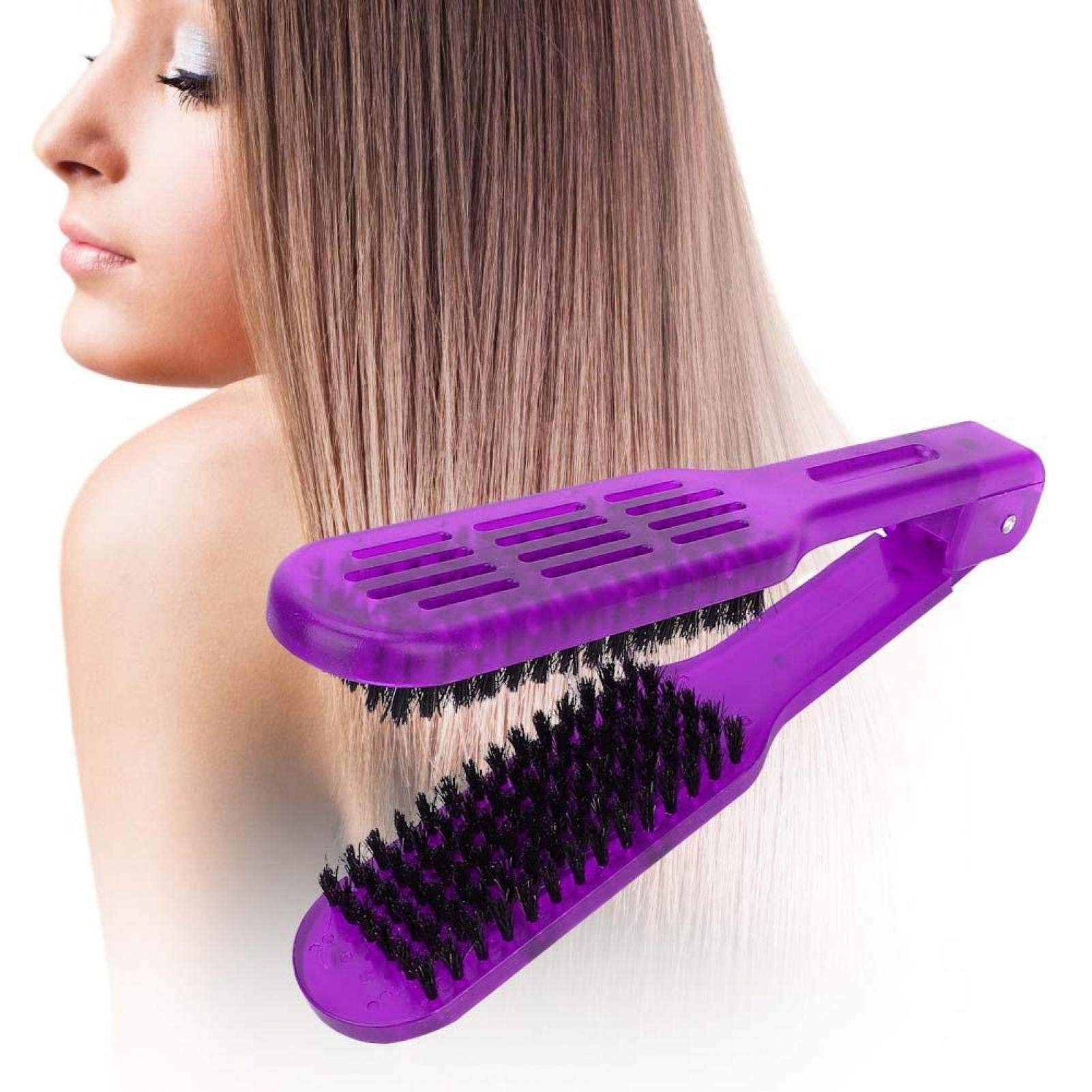 Plywood Comb Hair Straightening Styling Straightener Styling Straightener Hairdressing Tool Splint V-Shape Tools For Home Barber Shop[]