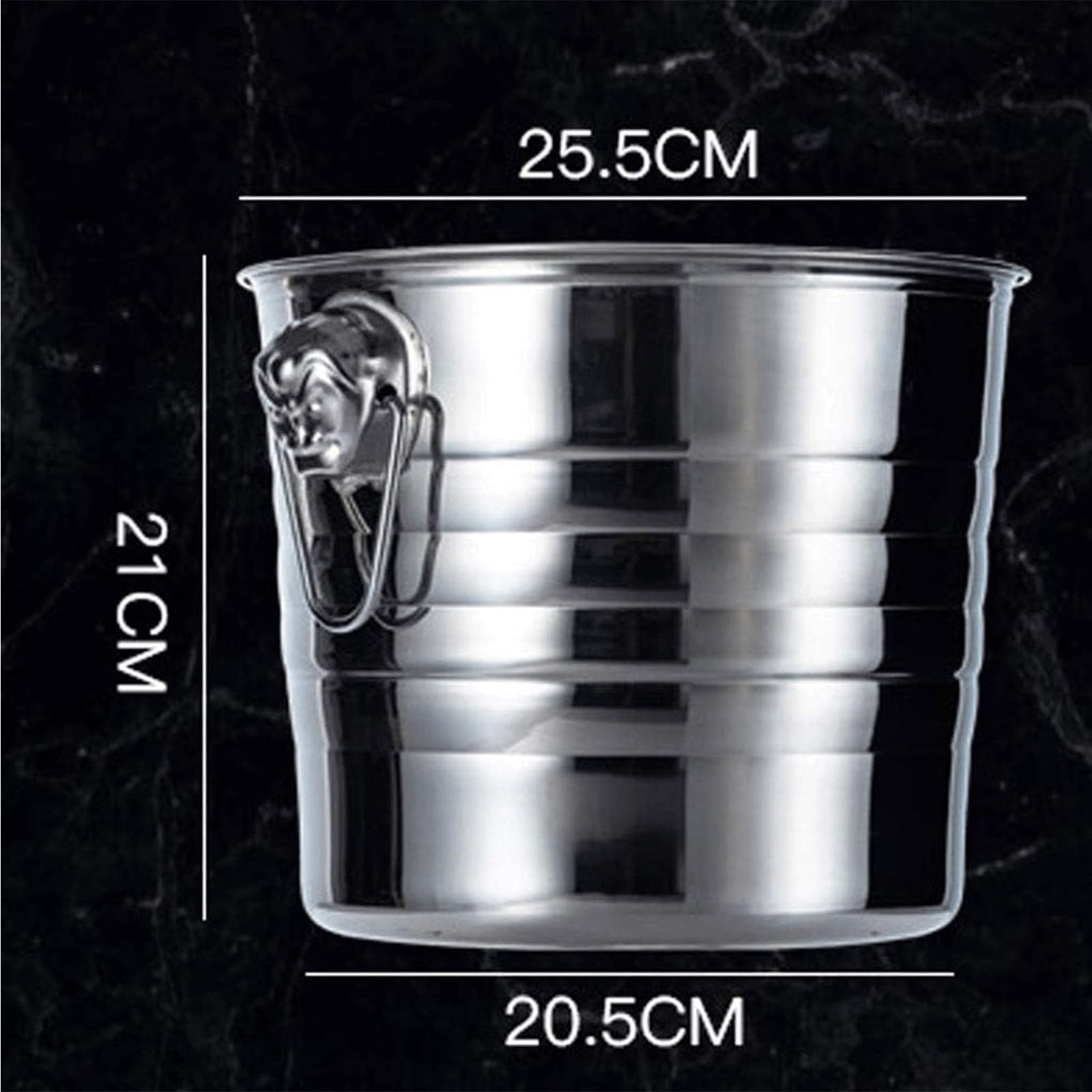 Cubitera Botella Vino Cubo de Hielo de Acero Inoxidable, Cubo de Acero Aislado, Cubo para champán, Asas de Transporte, Enfriador de Vino y Cerveza para refrigeradores de Fiestas