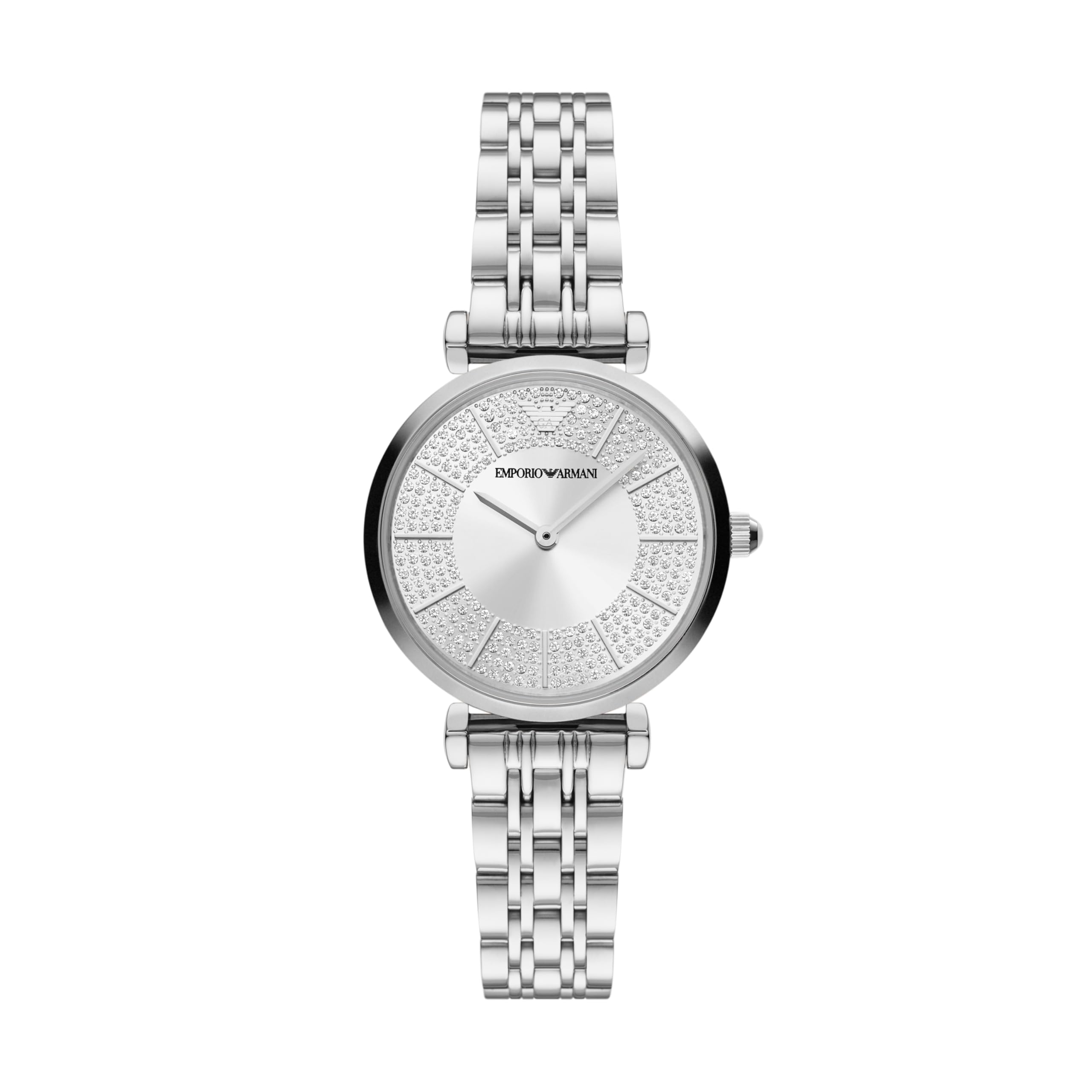 Emporio Armani Stainless Steel Gianni T-Bar Analog Silver Dial Women Watch-Ar11445, Silver Band (B09NS2PB1G) Amazon Price History, Amazon Price Tracker