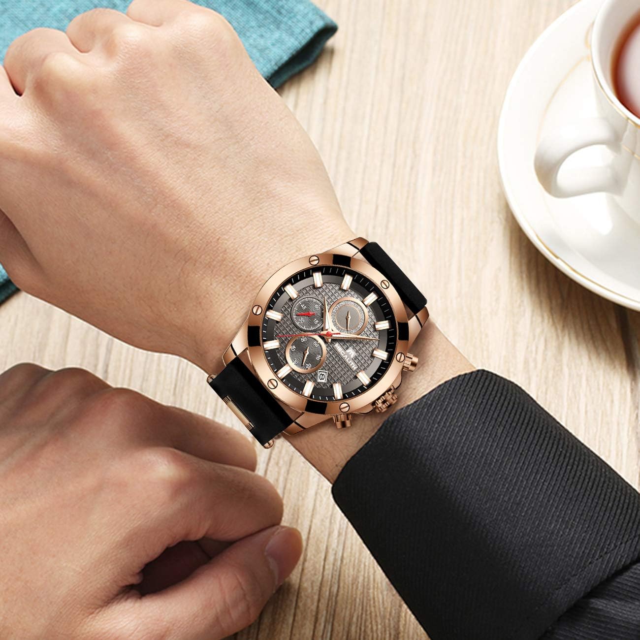 MEGALITH Mens Watches Chronograph Waterproof Watches for Men Analogue