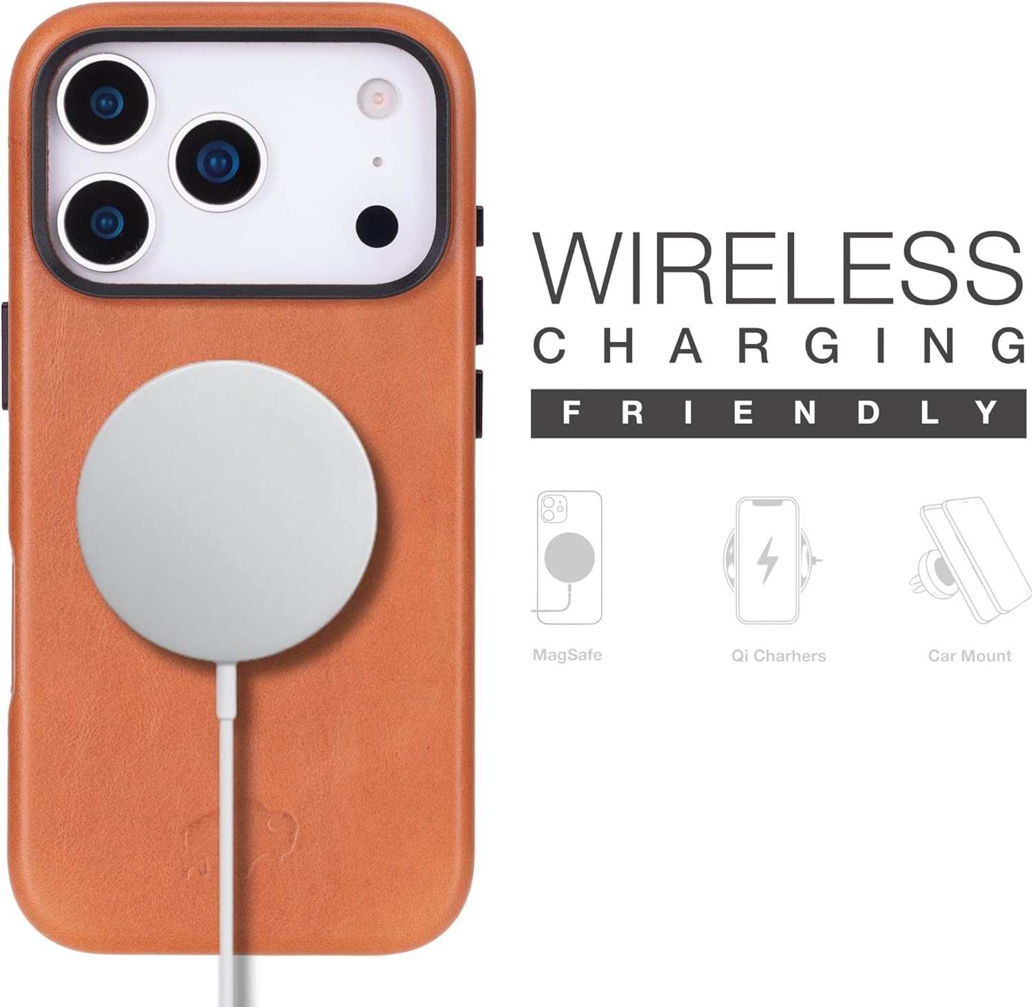 BLACKBROOK Leather Case for iPhone 17 Pro Max – Barlow Handcrafted Snap-On Cover, Full Grain Leather with 360° Edge Protection, MagSafe Compatible, Slim Protective Design, Luxury Gift Box Tan - Image 2