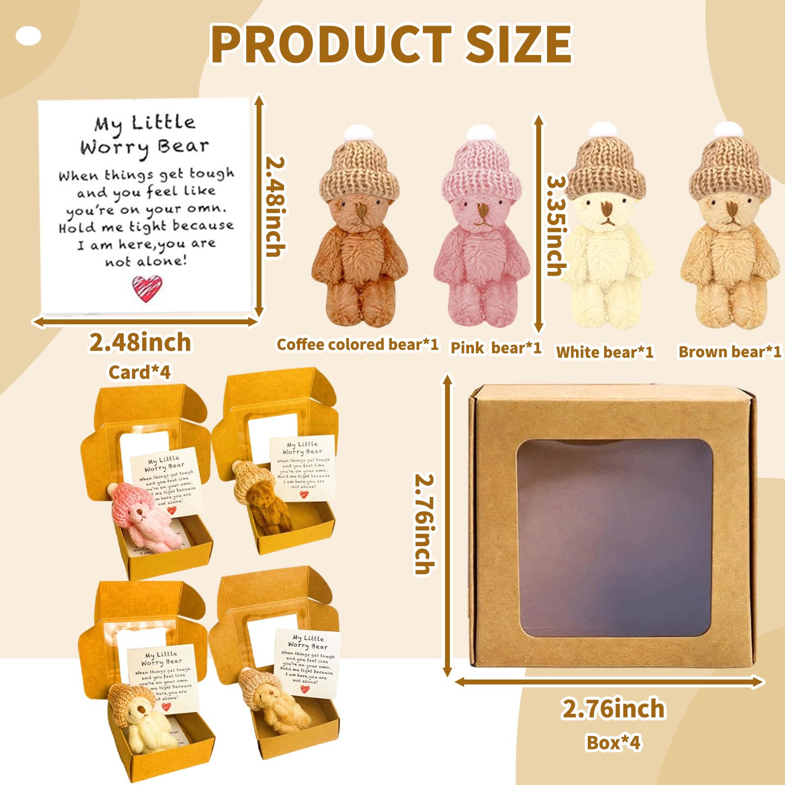 hommova 4 PCS Bear in a Box Set - Image 2