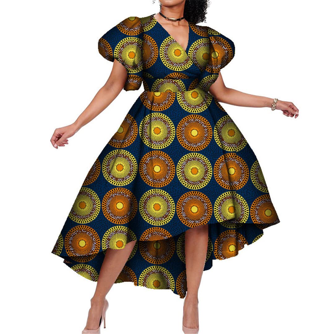 Amazon.com: African Dresses for Women Wax Print Ankara Flare Sleeve Knee  Women Dresses Plus Size Dresses Fp6131 XL : Clothing, Shoes & Jewelry