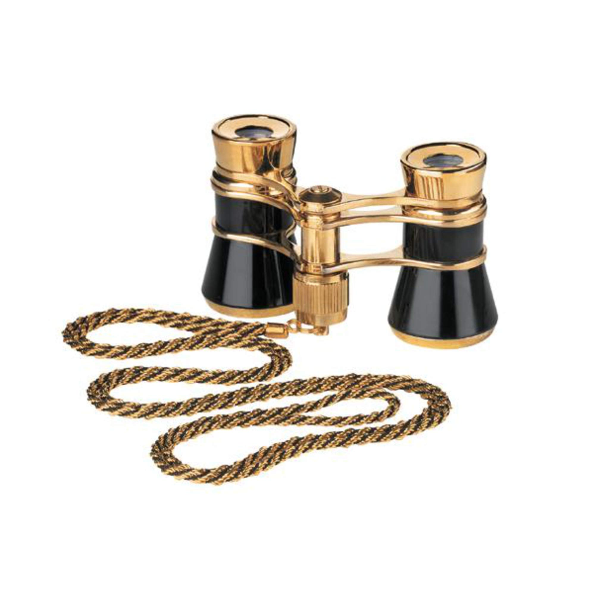 Eschenbach Optik Opernglas Glamour 3x25 mit 3X-Vergrößerung mit Kette in schwarzgold - bestens geeignet für kulturelle Veranstaltungen wie Theater, Bühnenaufführungen oder die Oper
