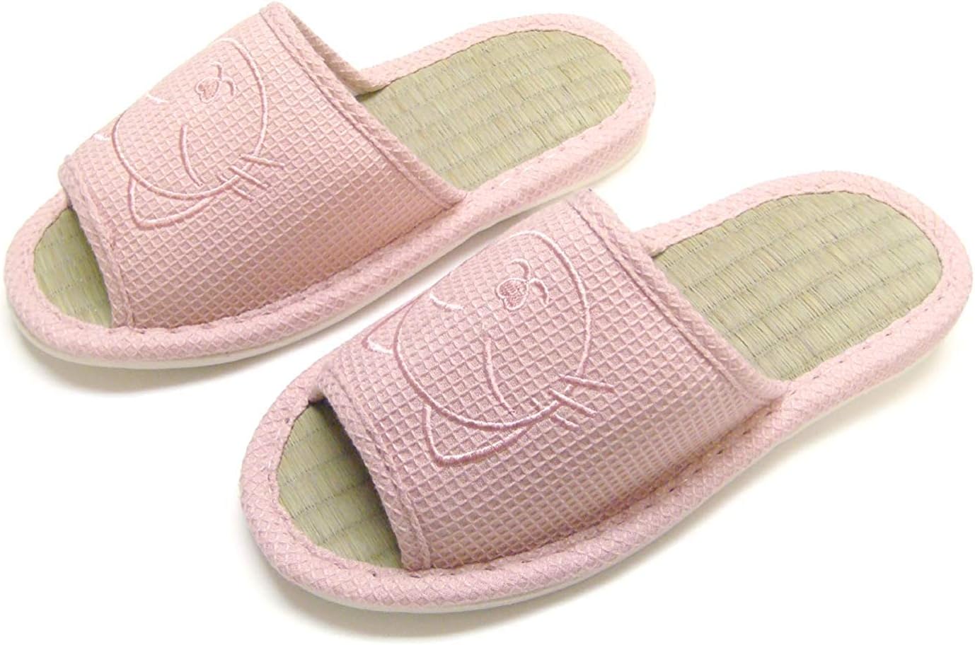 KNP26016T/Cat Natural Bamboo Wide Width Open Toe House Slippers