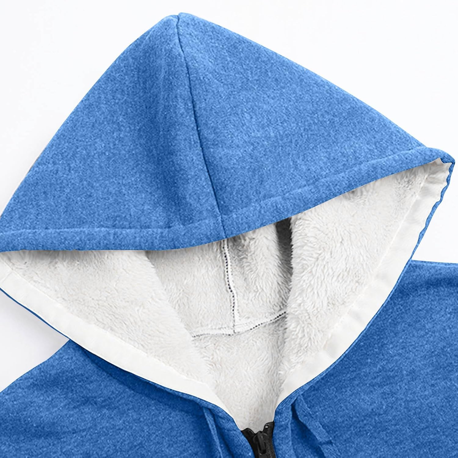 Sherpa Fleece Zip Hoodie for Women Long Sleeve Oversized Warm Jacket Soft Cozy Fall Winter Casual Sweatshirts