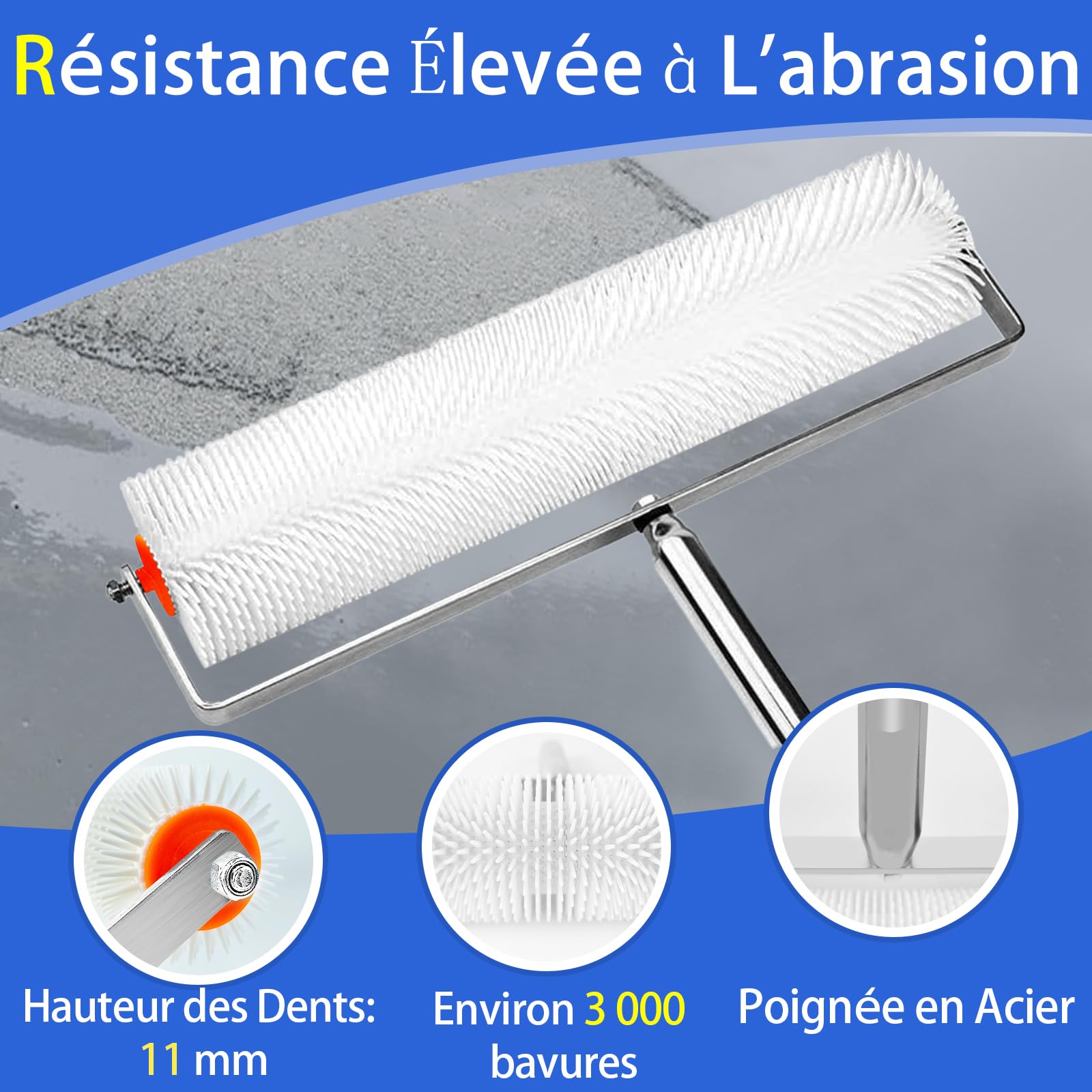 VKE Kit Ciment Autonivelant Rouleau Debulleur 50cm Perche Telescopique