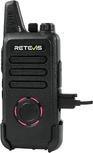 Miniatura 13 de Retevis RT22S Radios de 2 vías recargables, walkie talkies de largo alcance con auricular y micrófono, pantalla de canal, señal de señal, radio