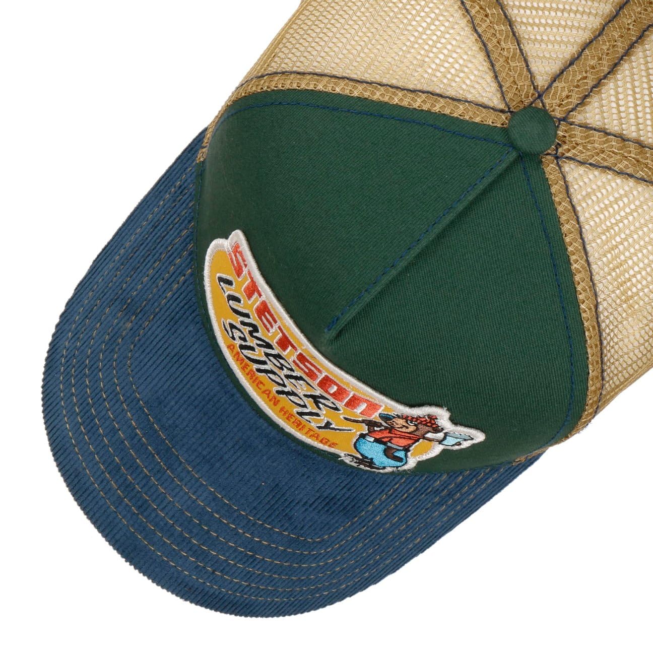 Stetson Cappellino Lumber Supply Trucker Uomo - cap Berretto Baseball Mesh Snapback, con Visiera, Visiera Inverno Autunno Estate Primavera Estate/Inverno