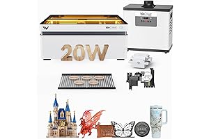 Coatlite Desktop 20w Laser Engraver and Cutter with Clean Air, Rotary, and Air Assist