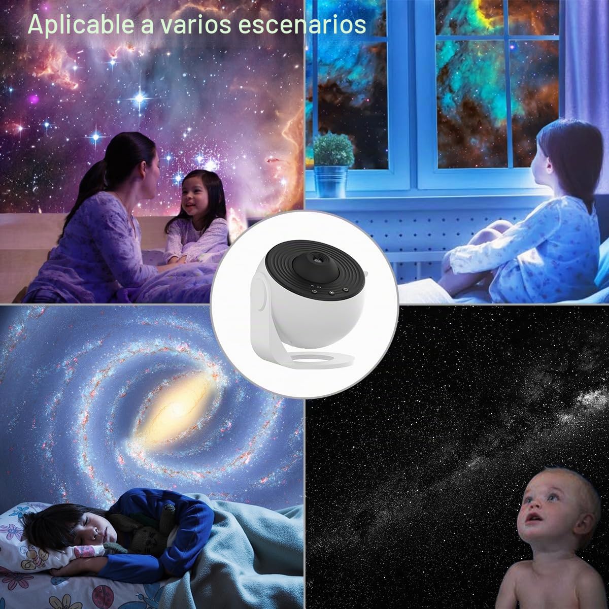 Proyector Estrellas Infantil Galaxia Nocturno HD Rotación Silenciosa 12.5m² Cielo Estrellado Cine Hogar Regalo