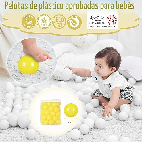 Miniatura 2 de Realhaha Larger Plastic Balls for Ball Pit, Play Pin Balls for Toddlers Kid Ball Pits & Accessories for Bounce House,2.76 inches,50 100 pcs