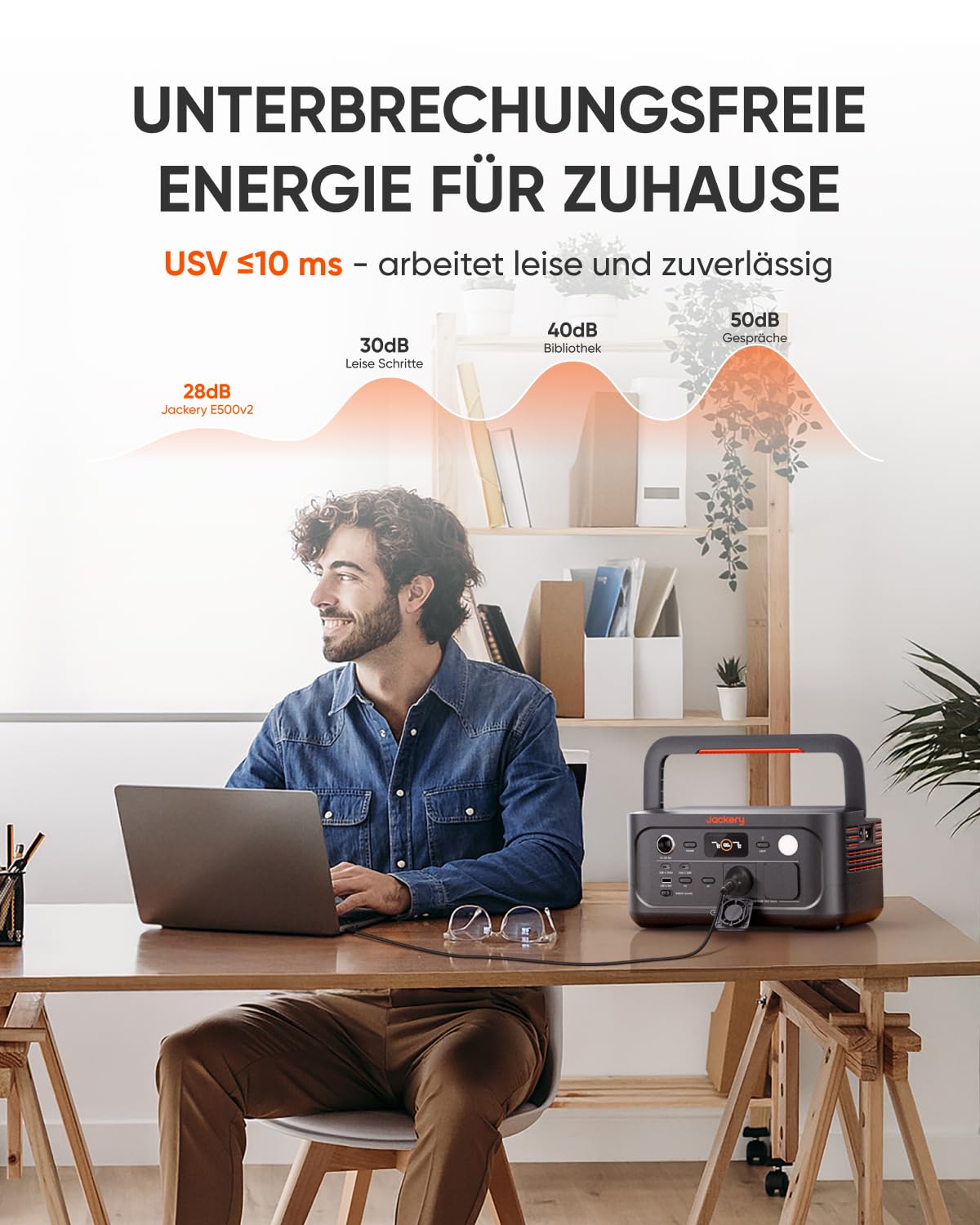 Jackery Explorer 500 V2 Tragbare Powerstation, 512Wh Solargenerator 230V/500W (Spitze 1000W) mit Schnellladung, LiFePO4 Akku 6000 Zyklen, Solargenerator für Camping, Wohnmobil, Notfälle, Reisen