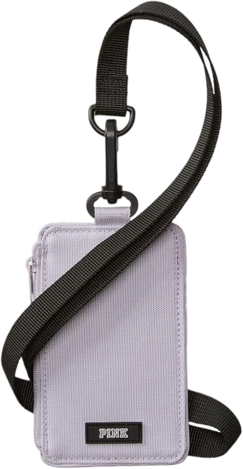 Victoria's Secret Pink Purple Wallet ID Case Holder Lanyard (Purple)