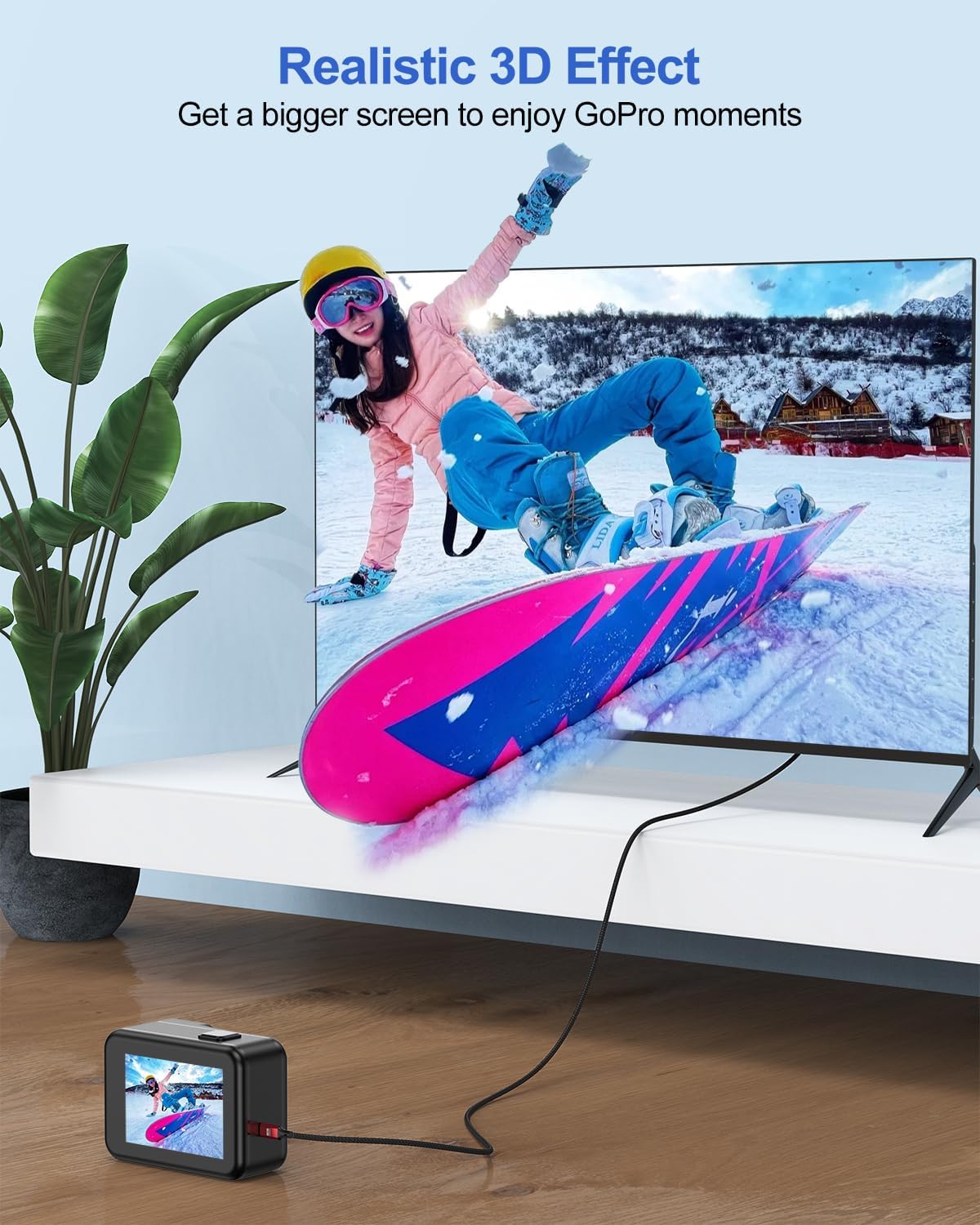 Cable 4K Micro HDMI a HDMI de 30 pies, cable HDMI a Micro HDMI HDR, cable trenzado de nailon de alta velocidad (4K a 30Hz, 2K, 1080P, 3D, ARC) para cámara, DSLR, Raspberry Pi 5/4, portátil