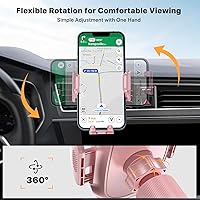Vista 4 de Miracase Phone Holders for Your Car with Metal Hook Clip, Cell Phone Mounts Air Vent Cell Phone Stand Car Mount, Universal Automobile Cradle Fit for
