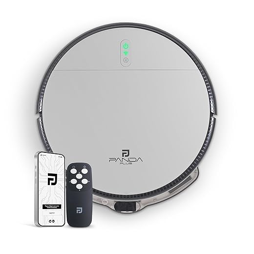 Robô Aspirador de Pó Inteligente 3 em 1 Varre, Aspira e Passa Pano Panda Plus AMG-R1 Wi-Fi, Alexa, Controle Remoto, Vários Modos Bivolt