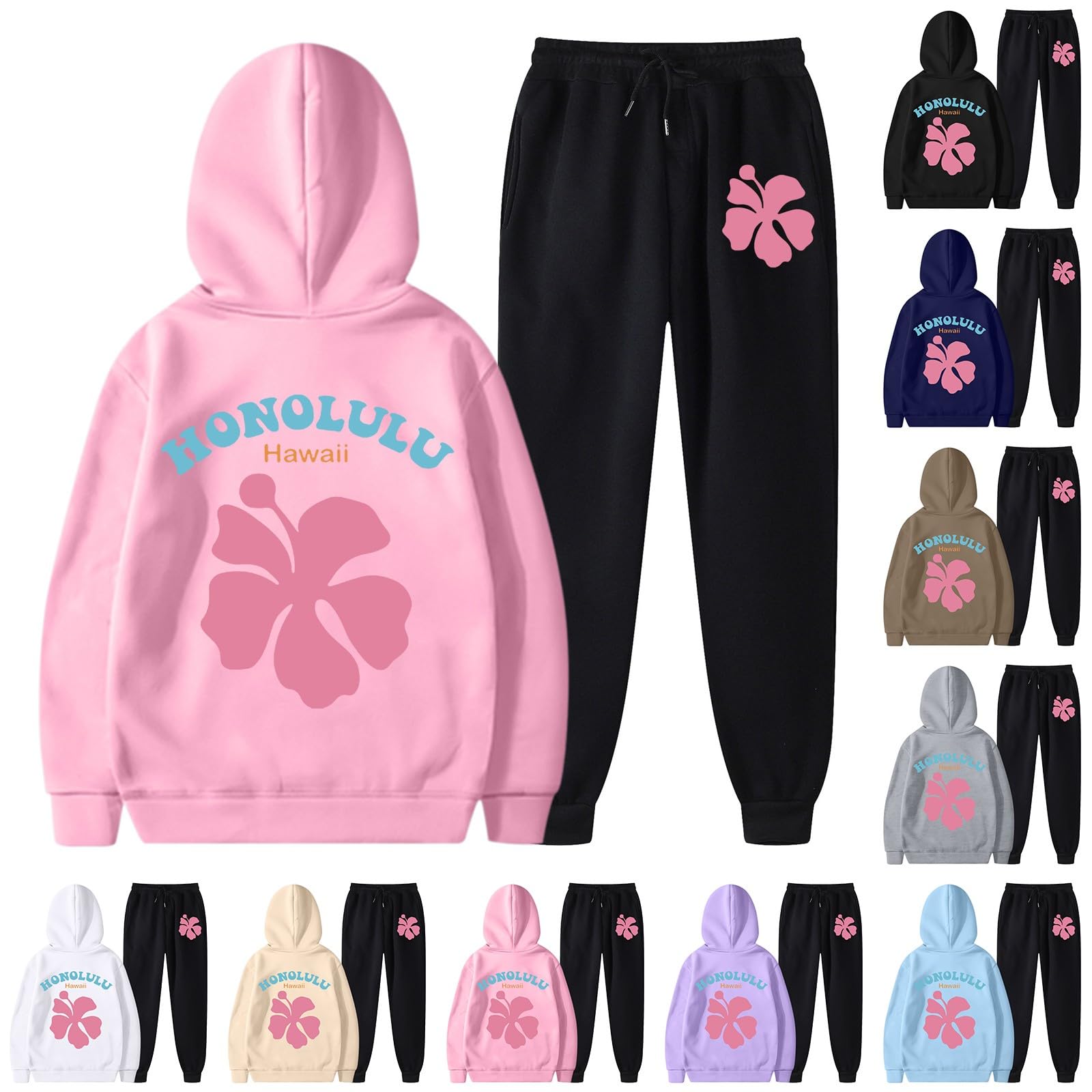 Ensemble sweat-shirt à capuche et pantalon de survêtement pour femme, ensemble 2 pièces pour les loisirs, tenue chaude, pantalon de survêtement à capuche, ensemble de vêtements de sport Y2K, poids de