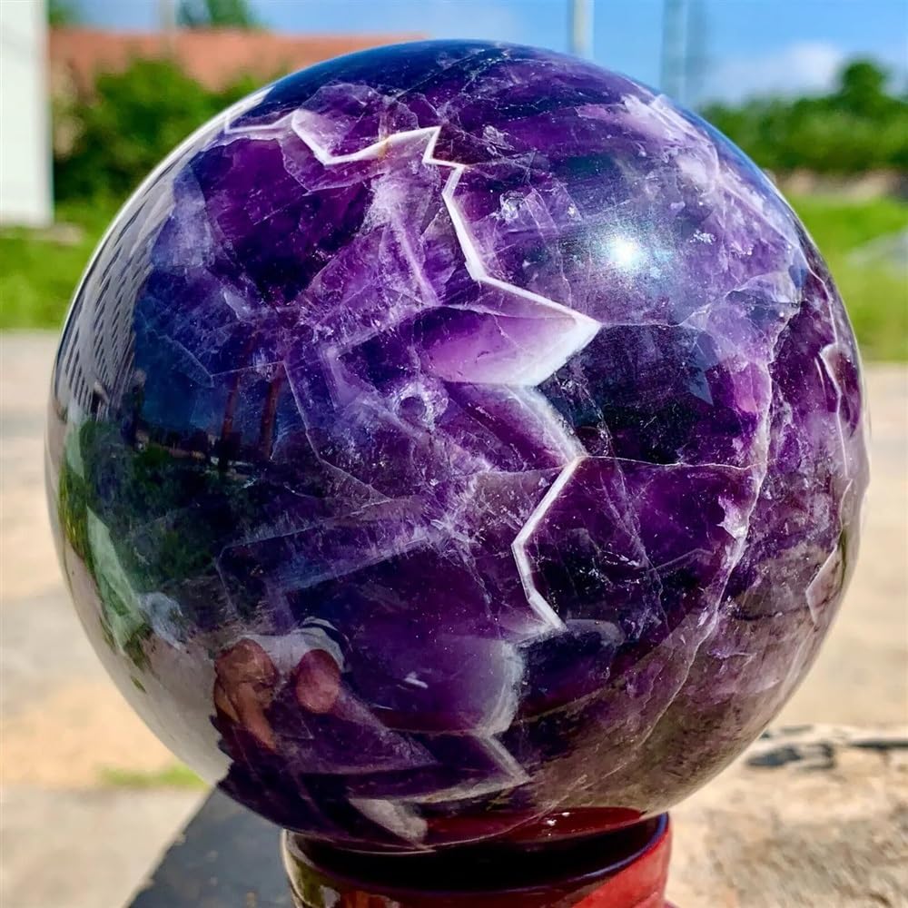 HSMQUBDBX Beautiful Dream Amethyst Quartz Crystal Sphere Ball Ornaments (Size : 1300-1400g)
