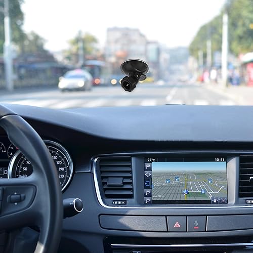 Miniatura 7 de Car Dashboard Cam Mount Suction Cup Holder with 360° Ball Head Base for Windshield, High Temperature Resistant Car Camera Mounting System for GPS