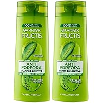 Garnier Fructis Shampoo Lenitivo, Per Capelli Normali, Azione Antiforfora, Con Tè Verde e Piroctone Olamina, 250 ml (Confezione da 2)