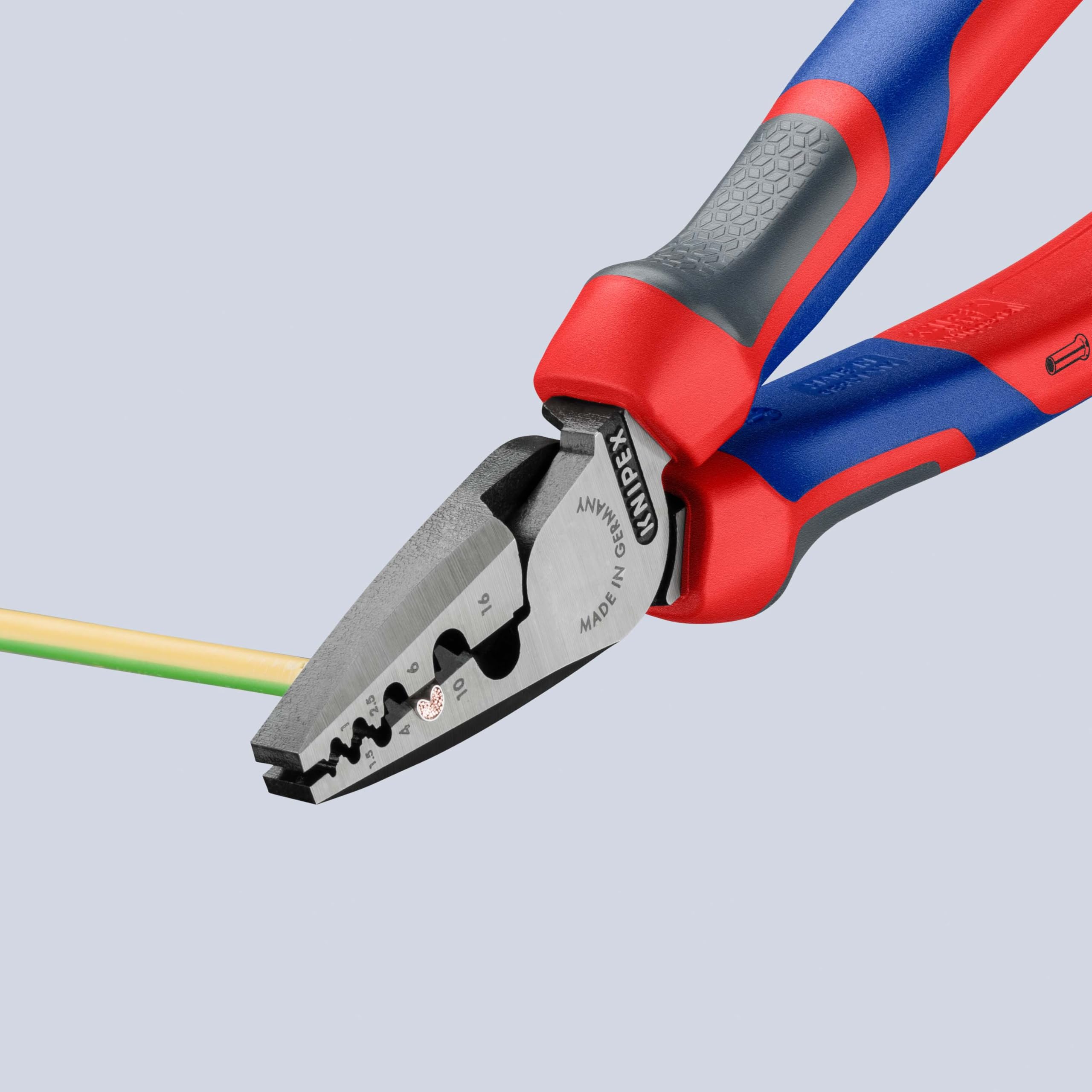 Knipex Pince à sertir pour embouts de câble avec poignées comfortables 180 mm, 97 72 180