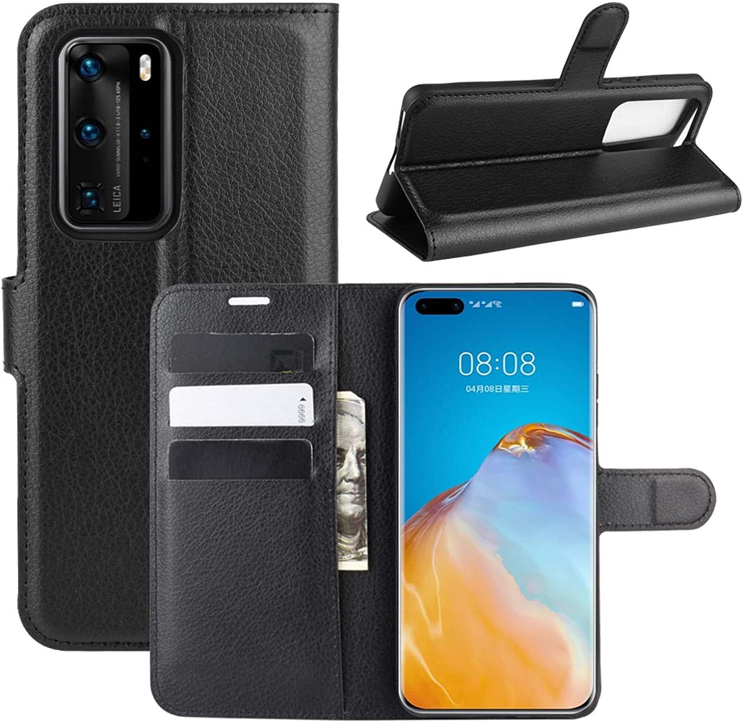 Funda de cuero SCHIK para iPhone 13 Pro con interior de TPU 2