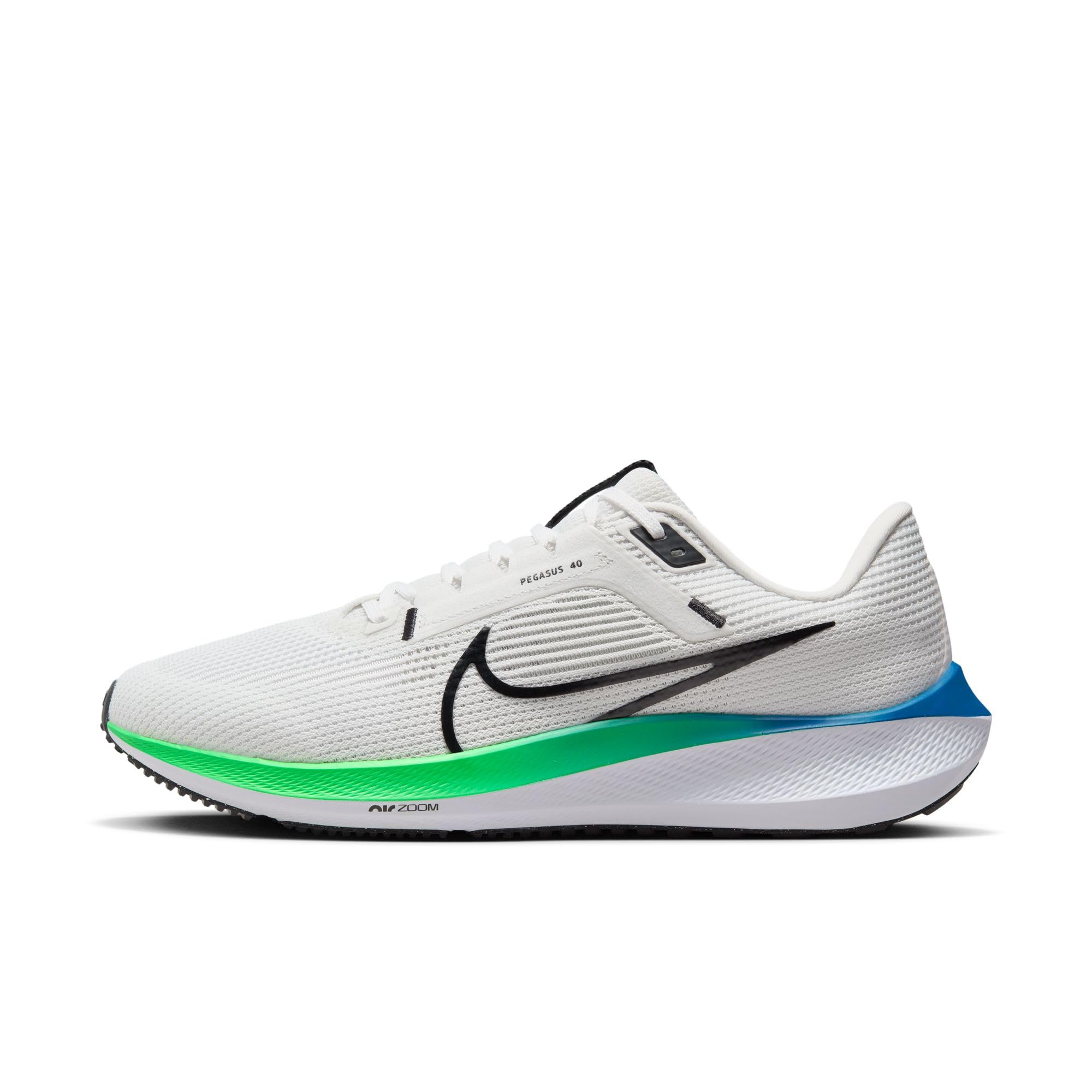 Nike Mens Air Zoom Pegasus Running Shoes 40-Platinum Tint Black-White-Green Strike-Dv3853-006-8Uk
