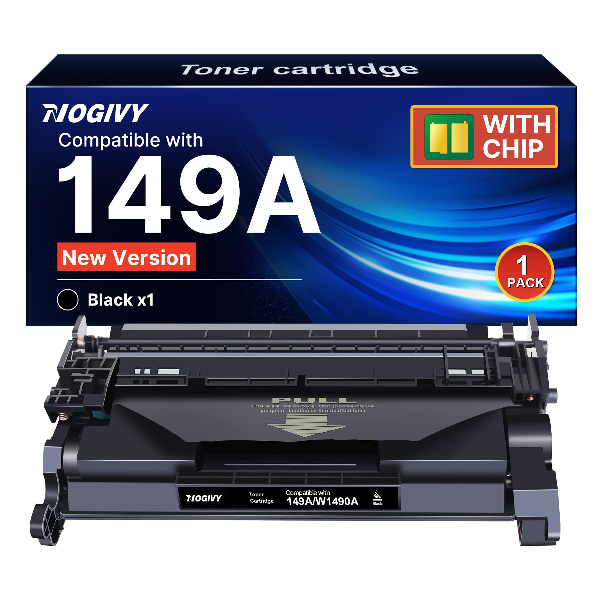 149A W1490A Toner (Mit Chip) Kompatibel für HP 149A 149X für LaserJet Pro MFP 4102dw MFP 4102fdw MFP 4102fdn LaserJet Pro 4002dn 4002d 4002dw W1490A W1490X (Schwarz, 1er-Pack)