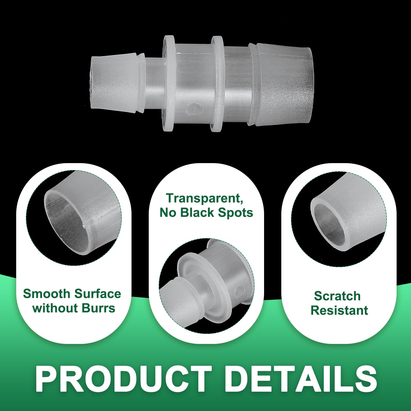 PATIKIL Riduttore a Barbetta per Tubo 3/4" a 1/2" Connettori Tubi Id Raccordo Plastica Unione per Aria Acqua