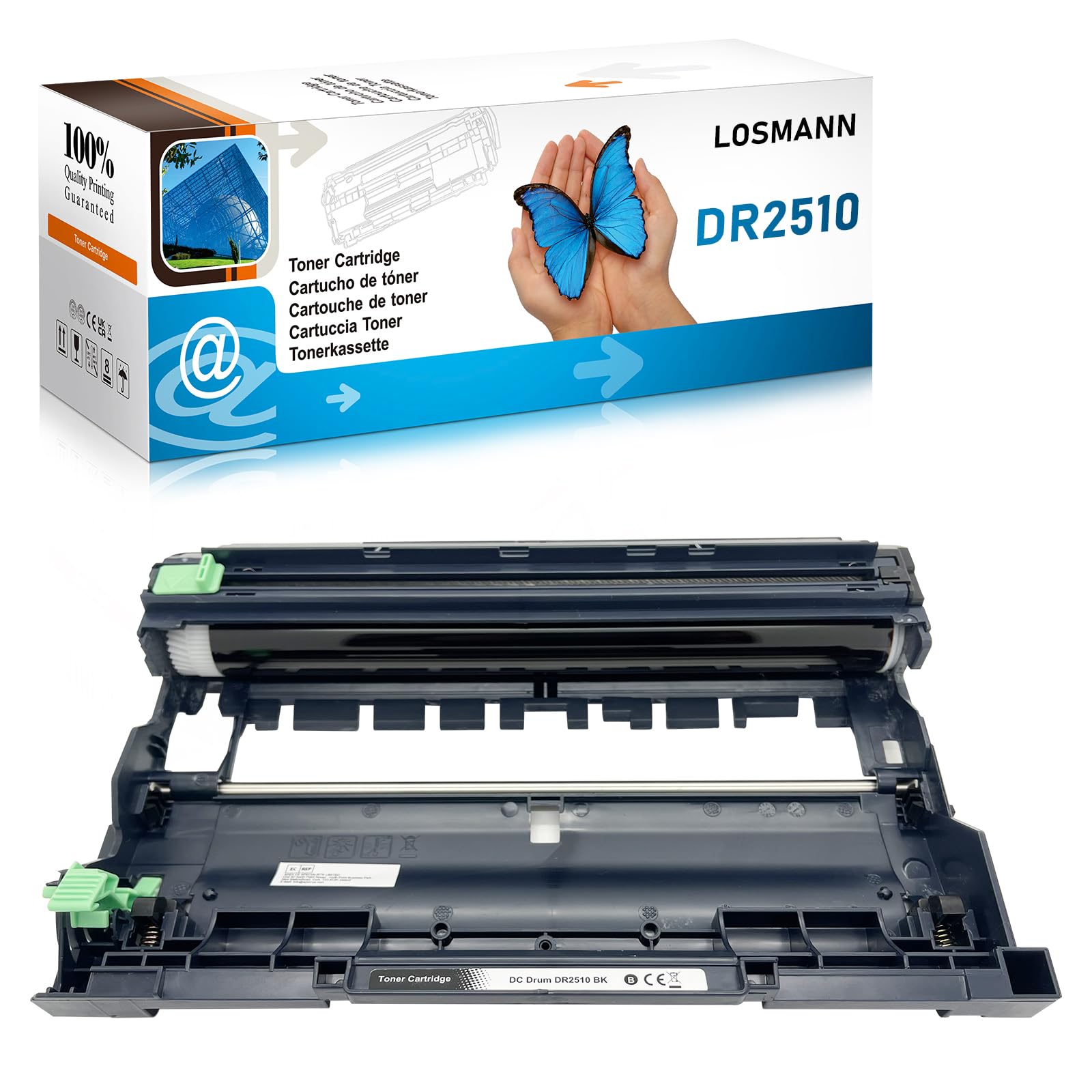 LOSMANN DR2510 Tambour Compatible pour Brother DR-2510 pour Brother HL-L2400DW HL-L2445DW DCP-L2660DW DCP-2620DW DCP-L2627DWE MFC-L2800DW MFC-2835DW MFC-L2860DW MFC-L2827DWXL MFC-L2827DW MFC-L2827DWE