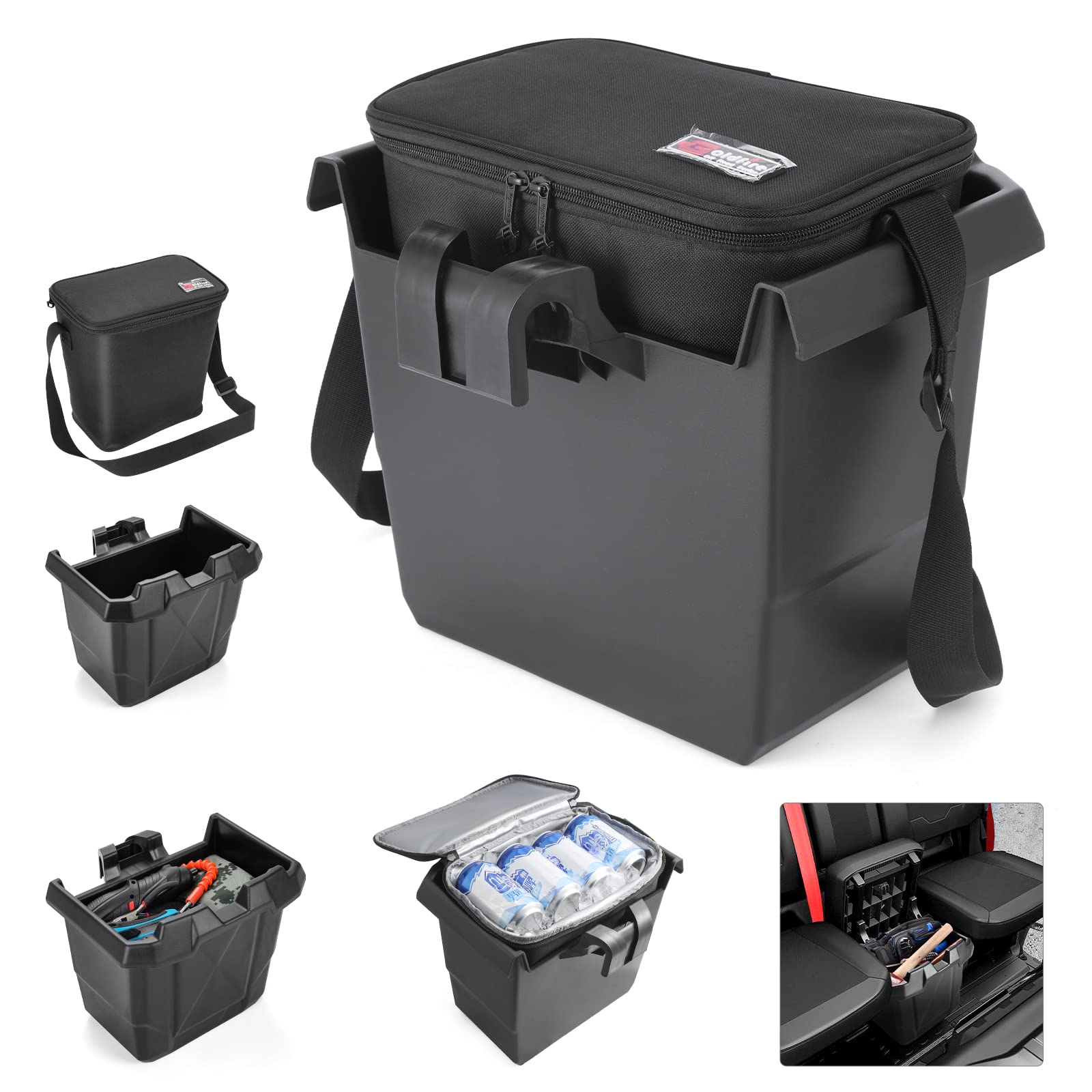 TEWLEN Defender Center Underseat Storage Bin and Portable Ice Chest