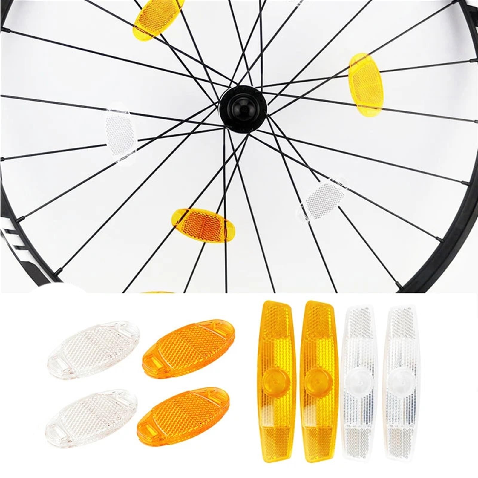 Réflecteur de sécurité pour rayons de vélo de route - Clip réfléchissant - Accessoires de vélo
