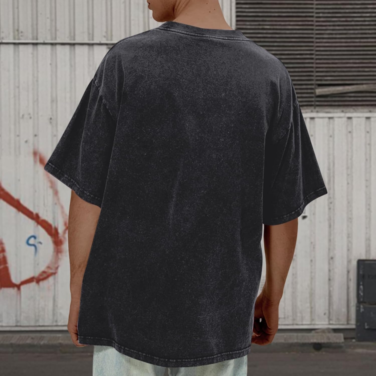 Oversized Tshirts for Men Graphic Vintage Tees Y2k Acid Wash Streetwear Shirts Hip Hop Grunge Harajuku Shirt Tops - Image 5