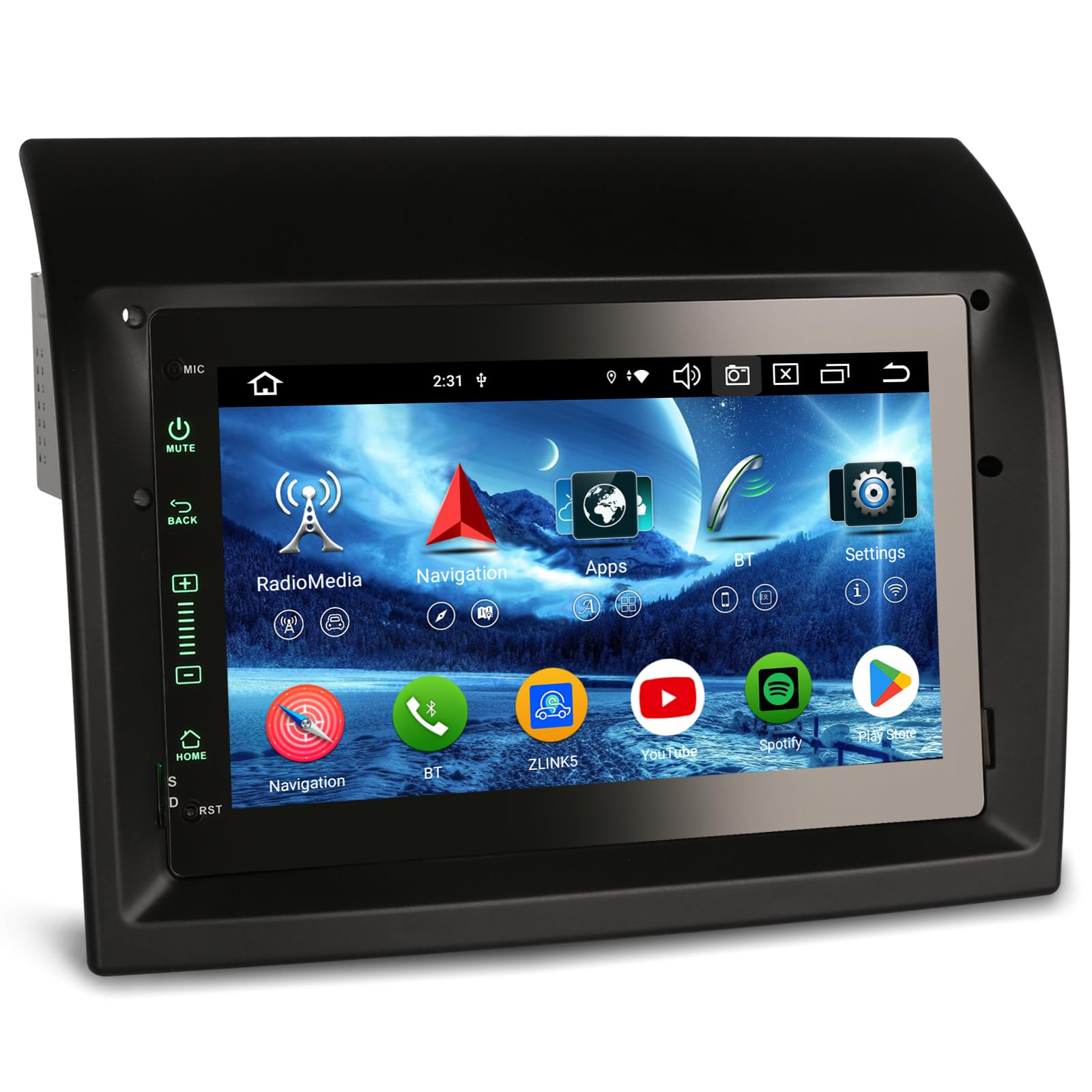 Android 14 8-Core 4GB+64GB Autoradio GPS Navigatore per Fiat Ducato, Citroen Jumper, Peugeot Boxer Supporta Bluetooth 5.0 Wireless CarPlay Android Auto WiFi 4G DSP FM Radio Canbus Touchscreen