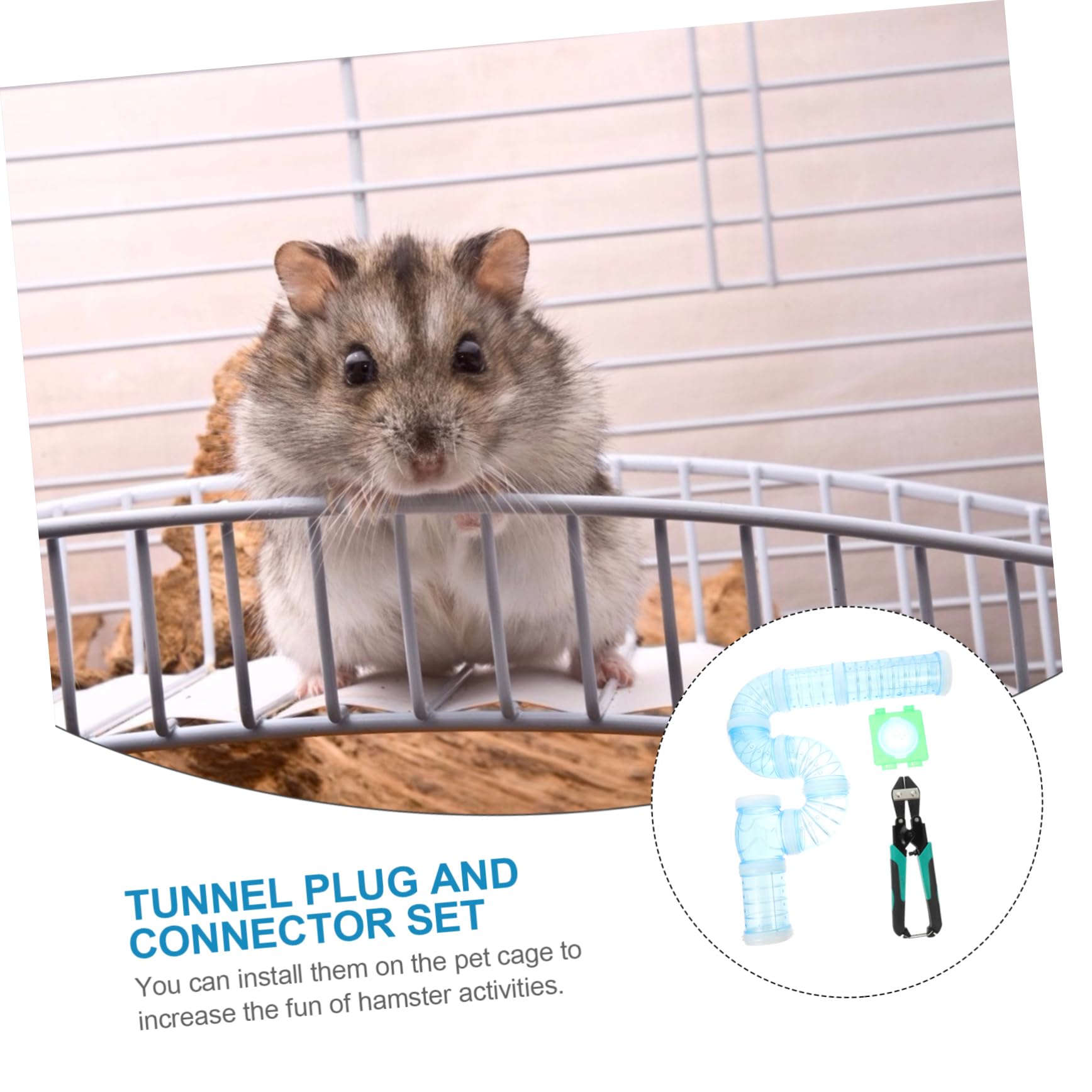 Hamstertunnel Käfig Außentunnel aus Abs und Stahl Leicht zu Montieren und Zerlegen für Selbstgemacht Käfigzubehör und Außenverbindung