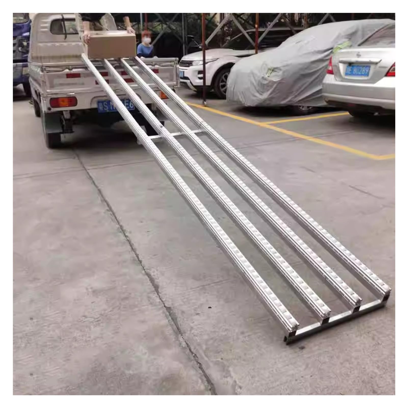 Generico Trasportatore a rulli Pieghevole Non motorizzato - Telaio in Metallo Leggero con rulli in plastica ABS, 40x100 cm, Ideale per la movimentazione delle Merci in Magazzino, Facile da Montare, s