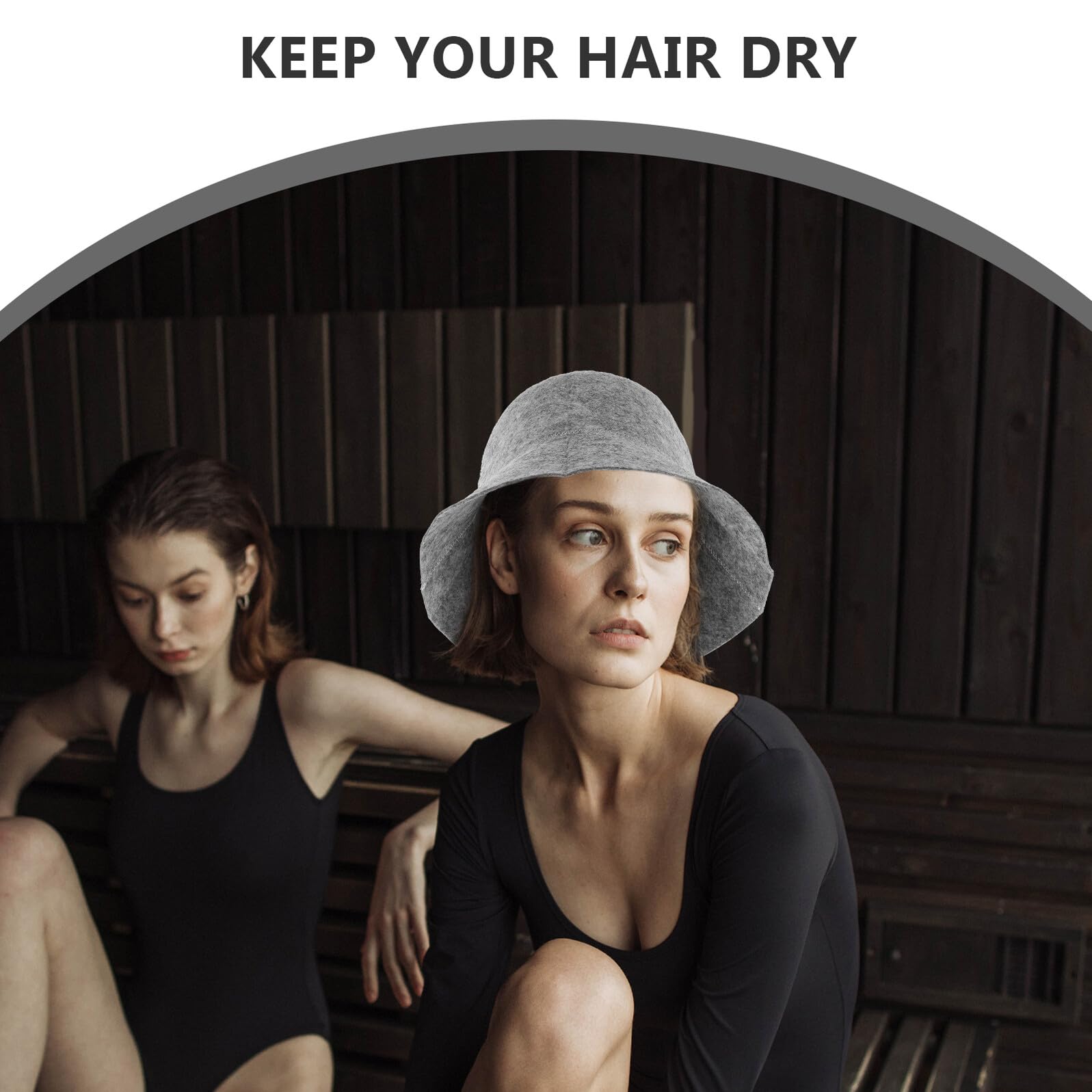 2 Sauna Kapelusz z Filcu Wełnianego Izolujący Nakrycie Głowy Włosów Oddychający Szybkoschnący Stylowy Kapelusz Rybacki Do Łaźni Parowej Spa Kobiet i Mężczyzn