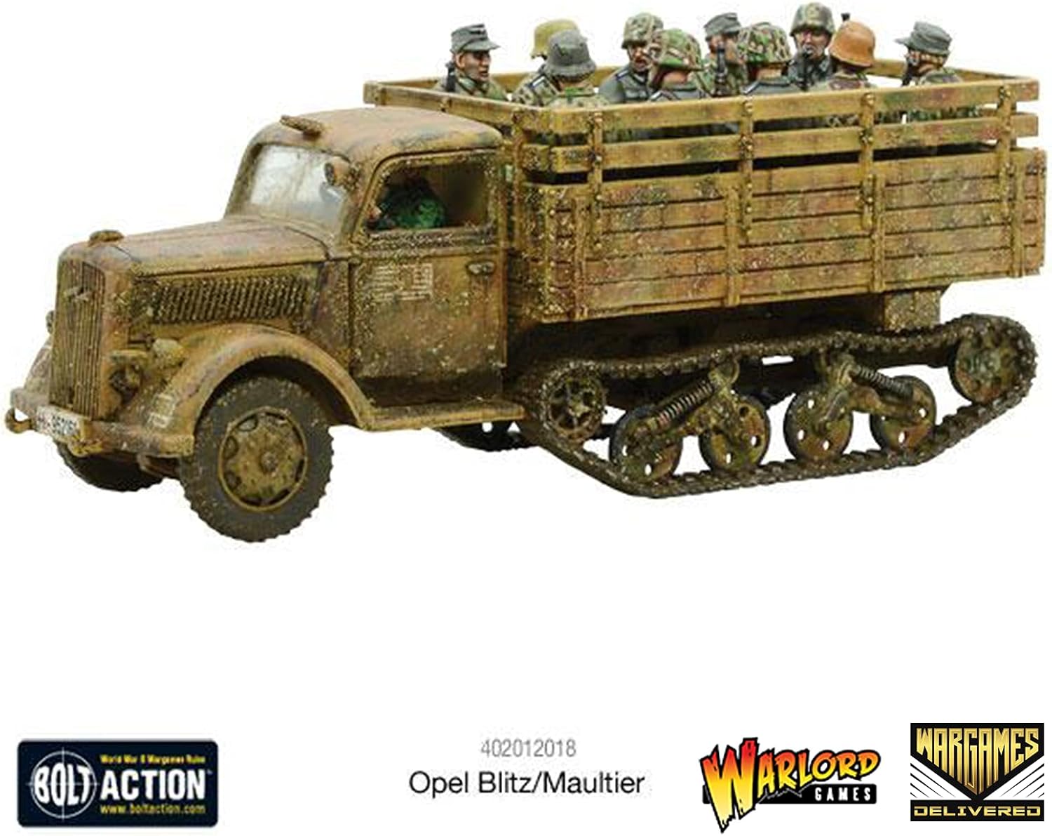 Wargames Delivered - Warlord Games Bolt Action: Tank War - Opel Blitz/Maultier, World War Two Miniatures, 28mm Scale Tank Model for Miniature Wargaming