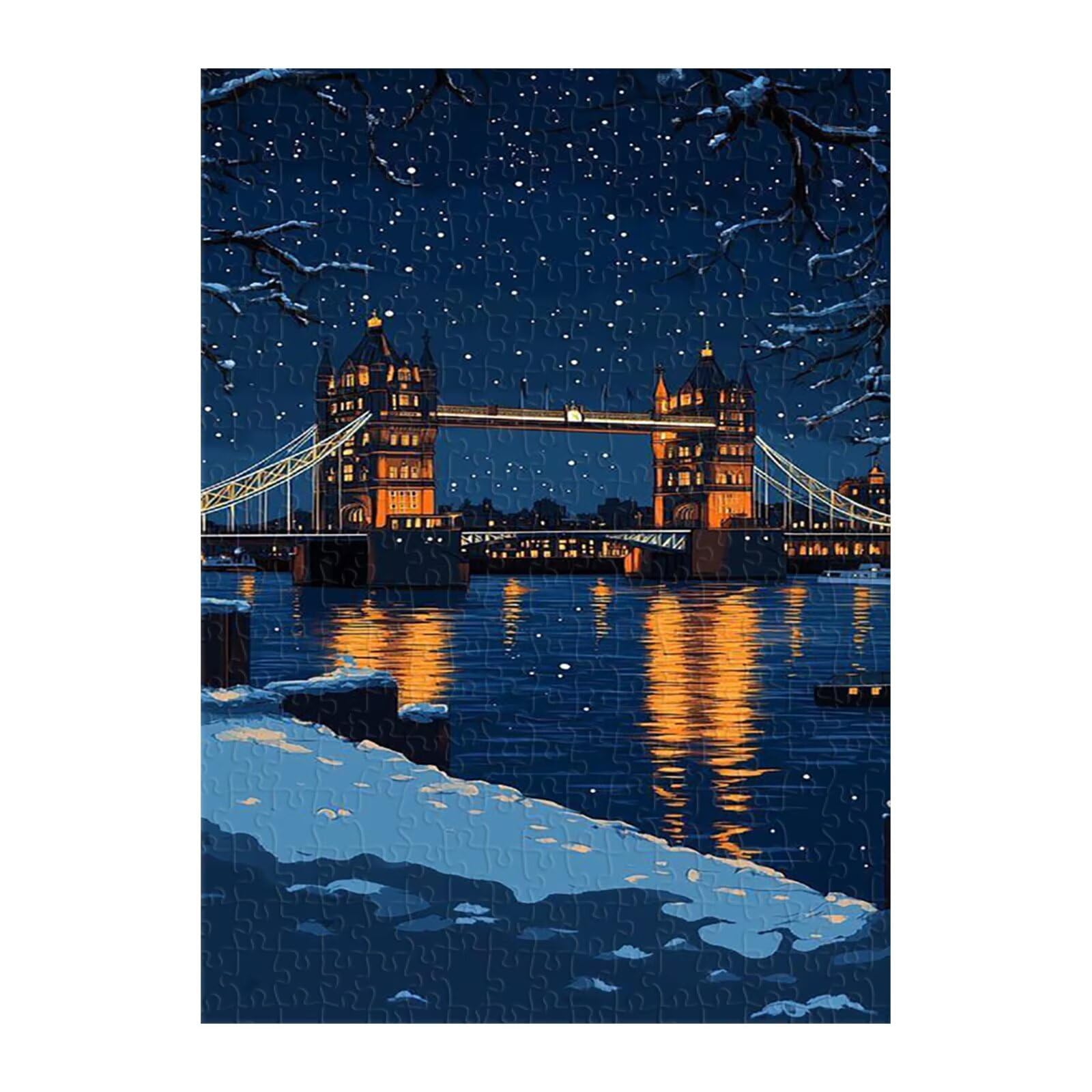 Puzzle 2000 Pezzi, Panorama Tower Bridge Puzzles, Puzzle Impossibile Gioco Logici Sfida Difficile Puzzles 2000 Pezzi per Adulti