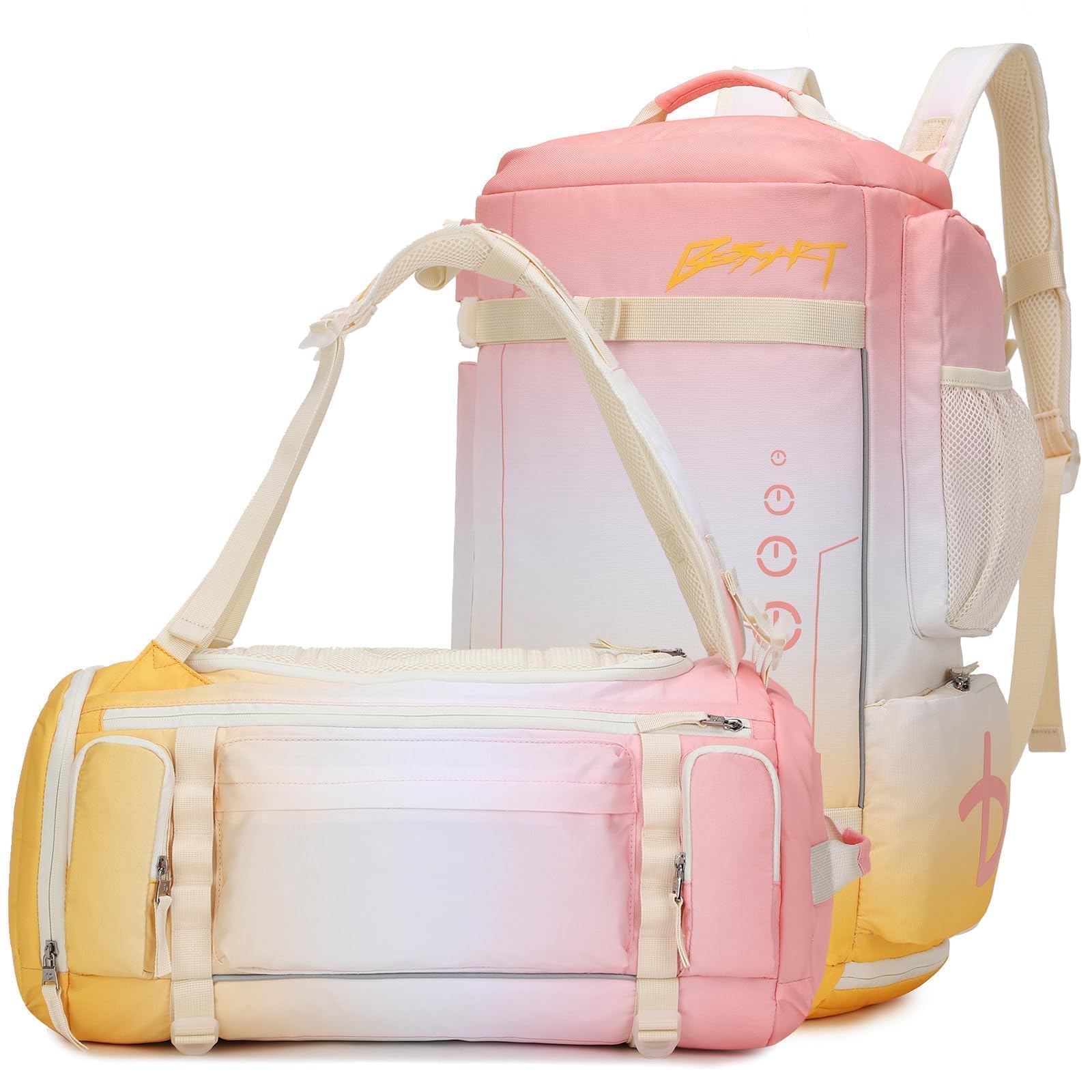 BESMART 32L Extra Large Gym Backpack for Women, Big Gym Bag with Shoes Compartment, Waterproof Heavy Duty Duffel Bags, Women's Workout Backpacks for