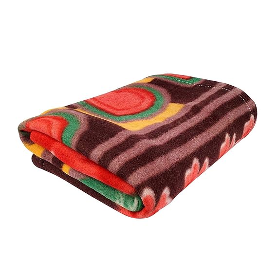Tubination Multicolor Printed Single Fleece Blanket (Set of 1)(Assorted)
